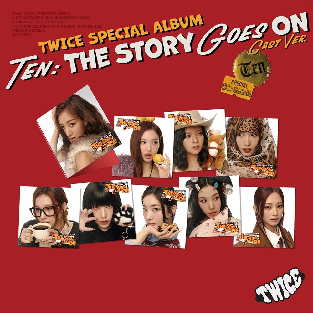 TWICE [TEN:THE STORY GOES ON] Special Album CAST Ver/CD+POSTER+Book+5Card+GIFT