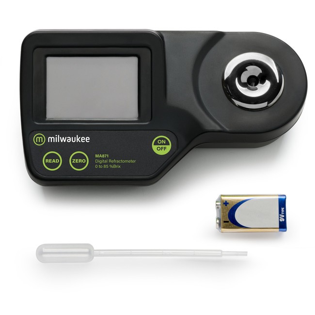 Digital Brix (SUGER) Refractometer MA871 w/ Protective Case - Milwaukee