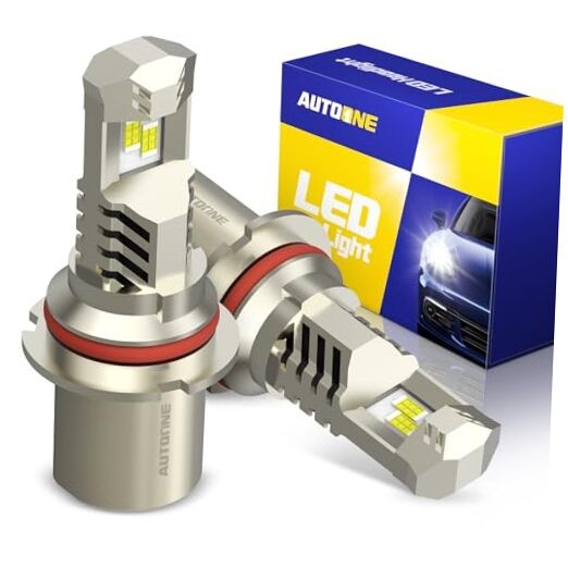 9007 LED Bulbs, 9XBright HB5 Light with Cooling Fan, Compact Design 9007/HB5