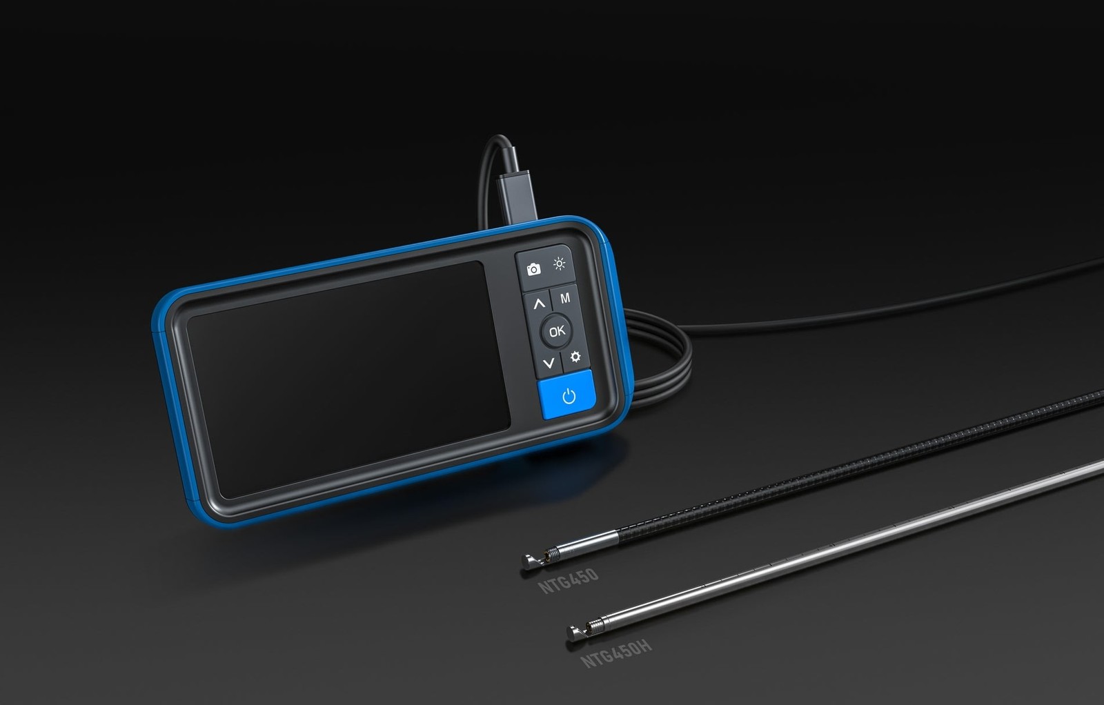 Teslong 45in Flexible Borescope w/HD Screen, Black / Blue / Mettalic : TSNTG450