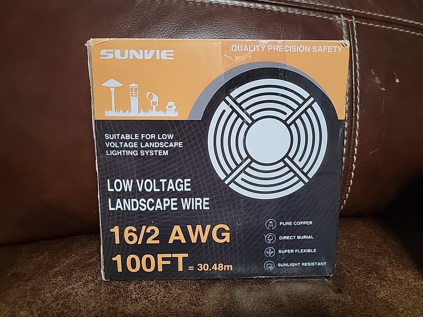 Sunvie 100FT 16/2 Low Voltage Landscape Wire, 16 Gauge Low Voltage New