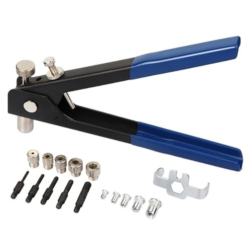 86 Pcs Rivet Nut Tool Kit Hand Riveter Set with M3/M4/M5/M6/M8 Threaded Rivet