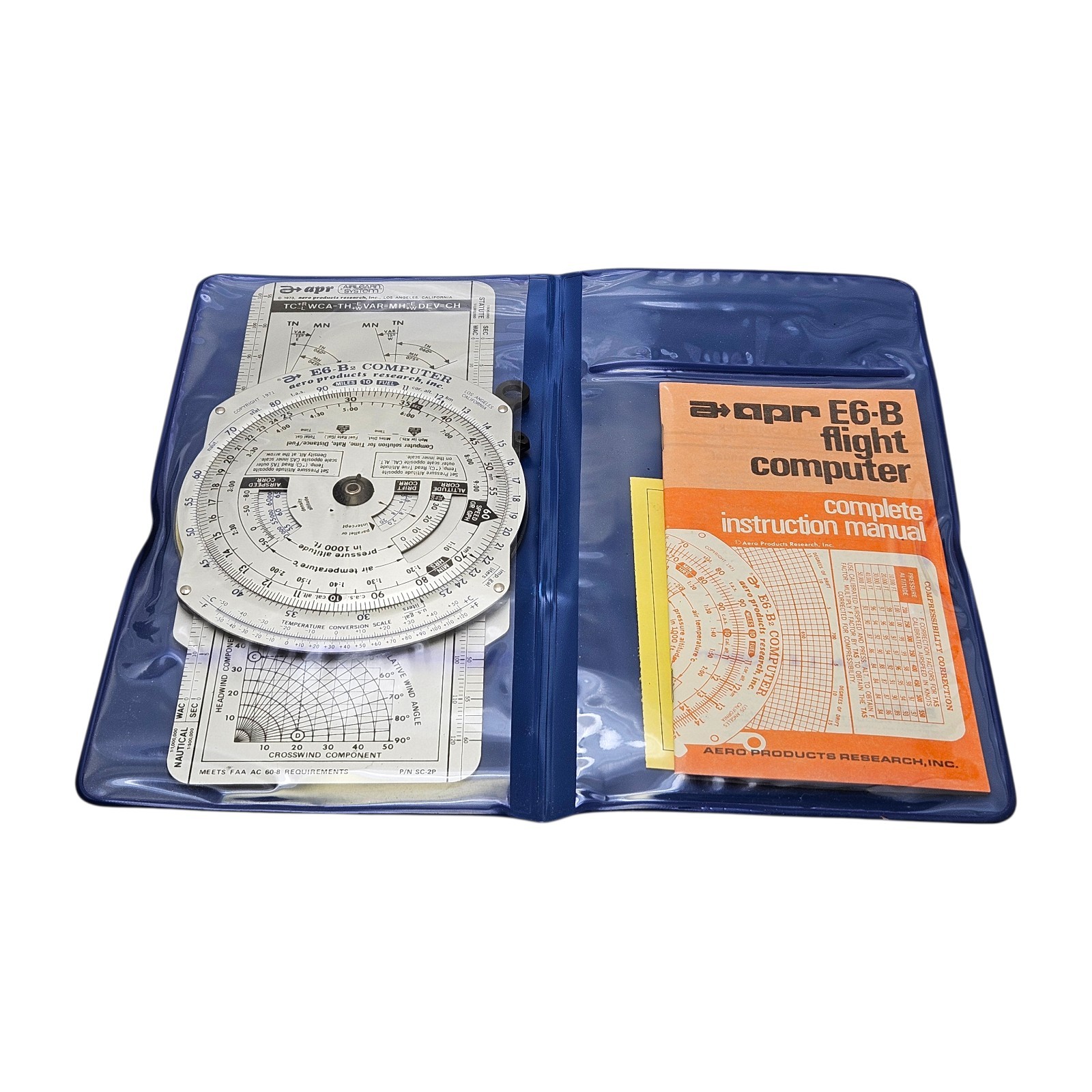 Aero Products E6-B Metal Analog Flight Computer - w/ Instructions P/N SC-2P