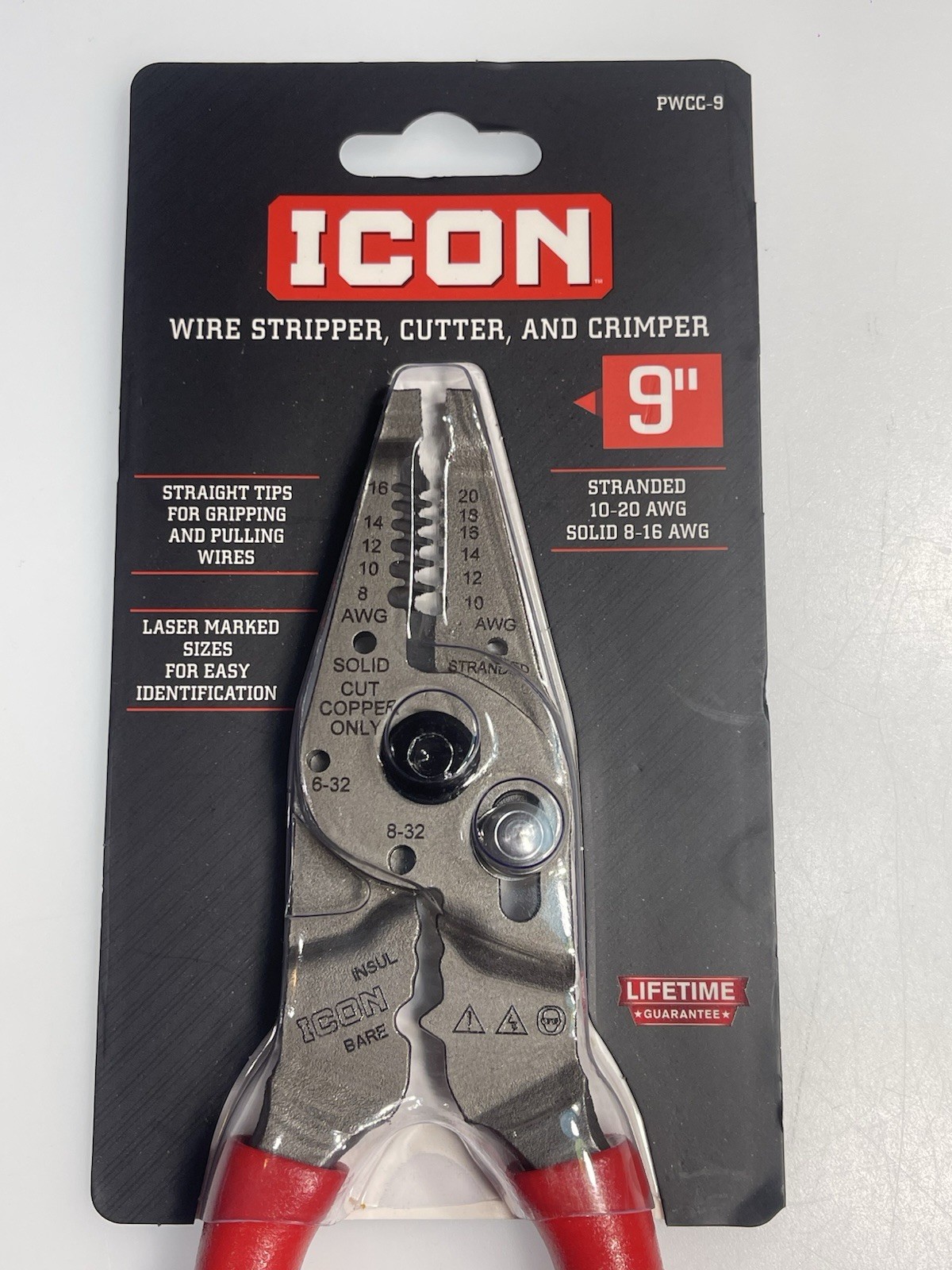 Icon 9” Wire Stripper Cutter Crimper PWCC-9