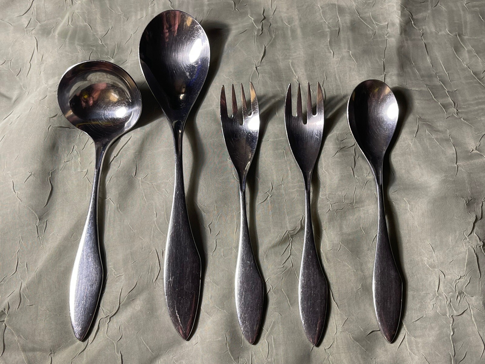 Vtg MCM Reed Barton Rebacraft Halstad Stainless Flatware Japan Mixed Lot (5)