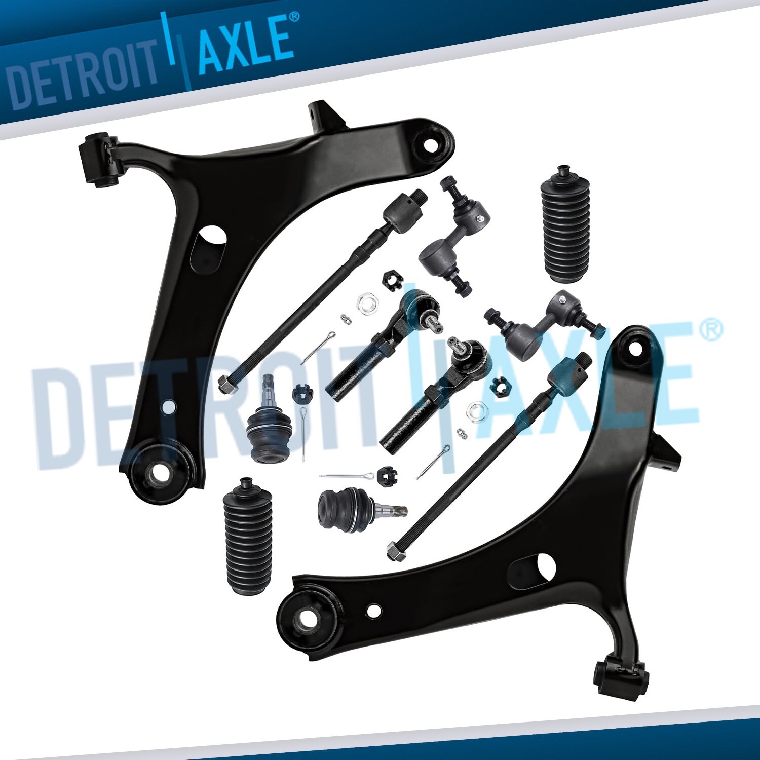 Front Control Arms Ball Joint Sway Bars Tie Rods Boots for Subaru Legacy Outback
