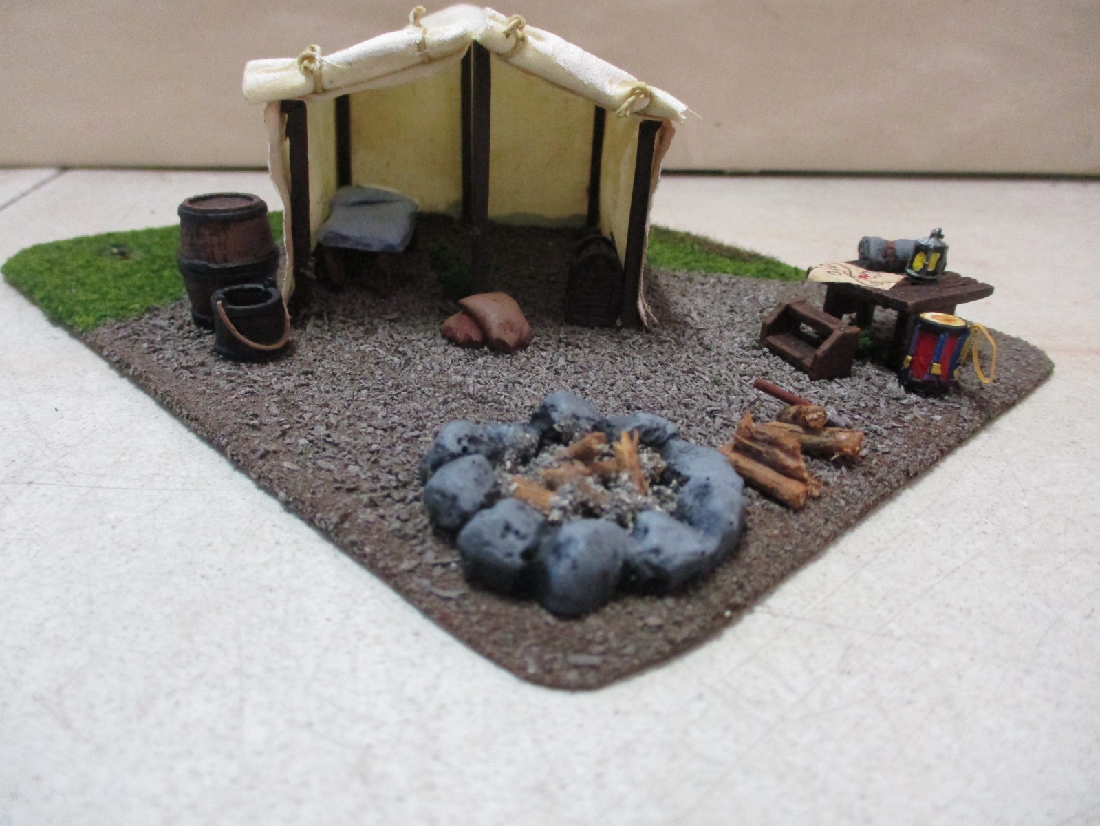 Civil War Encampment with Tent for Wargaming