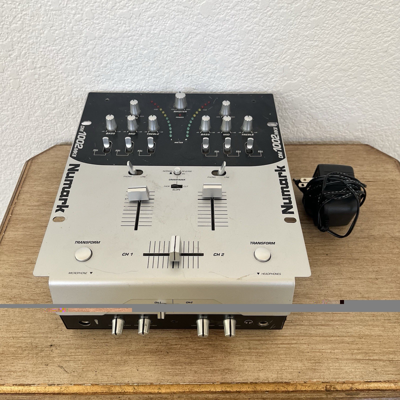 Numark DM1002 MKII DJ Mixer w/ PSU - Powers On - For Parts / Untested