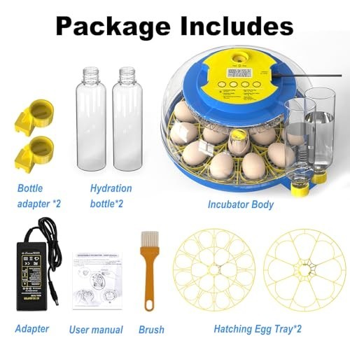 Incubators for Hatching Eggs, Egg Incubator with Automatic Egg Turning and Humid