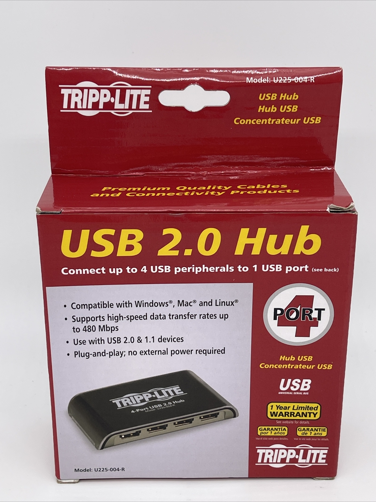 TRIPP LITE MASTER-POWER U225-004-R 4-PORT USB HUB OVER CAT5 M/FX4