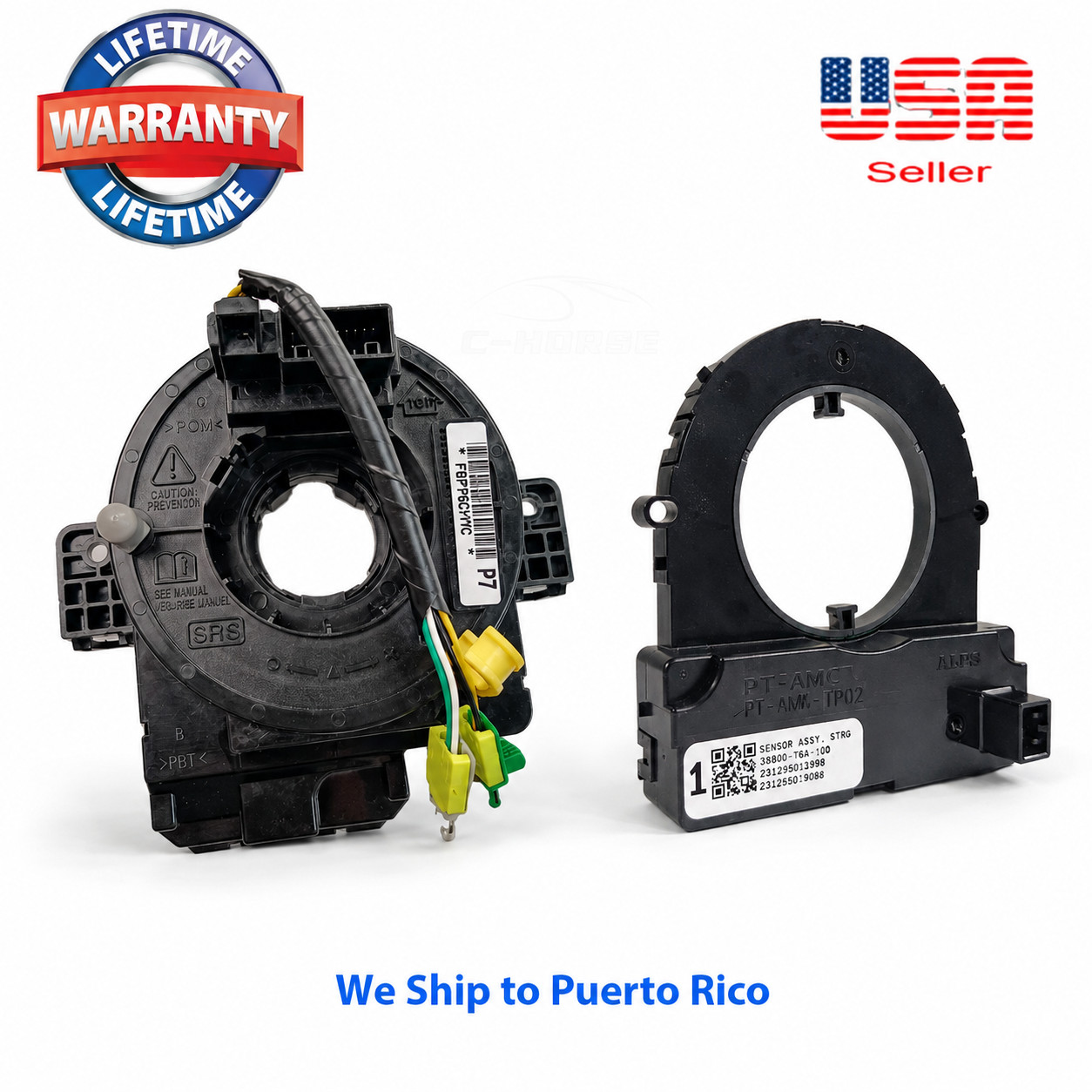 Clock Spring & Angel Sensor W/O Heated Steering Whl Fit Honda Odyssey 2018-2024