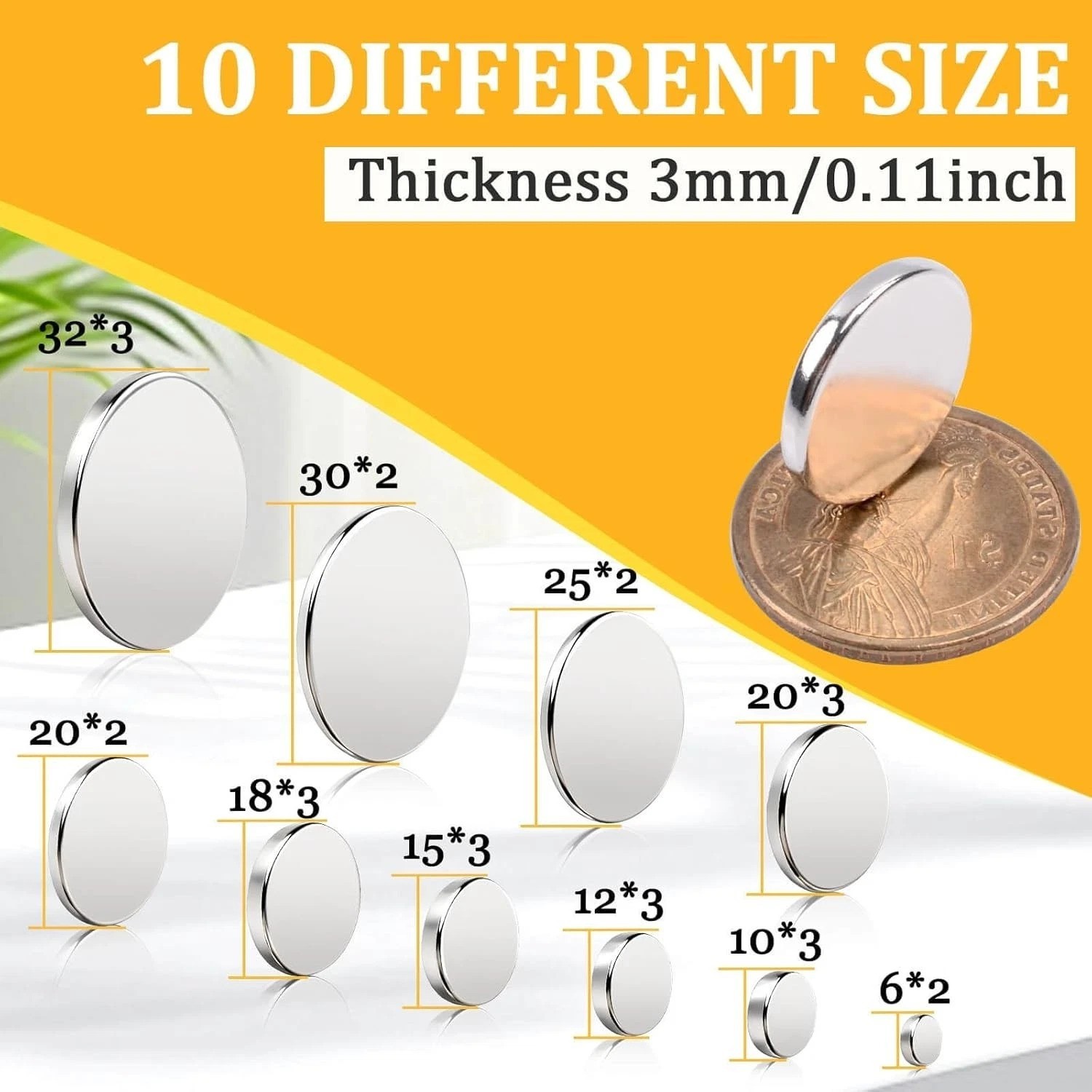 Small Decorative Magnets - Craft & Fridge 100pc
