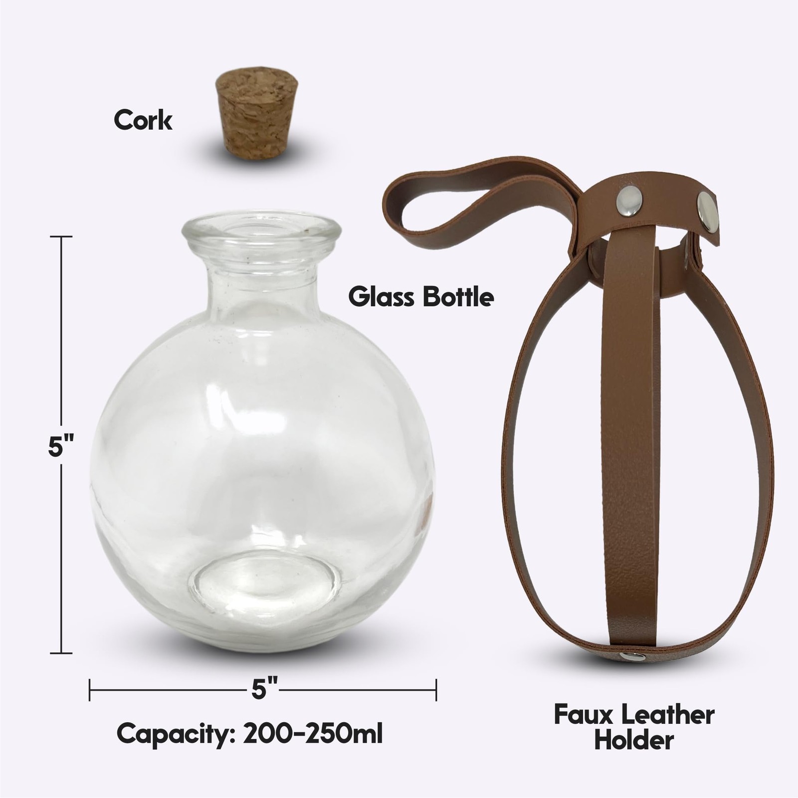 Glass Potion Bottles with Cork, Bottles prop, Dark Magic Potion bottles with ...