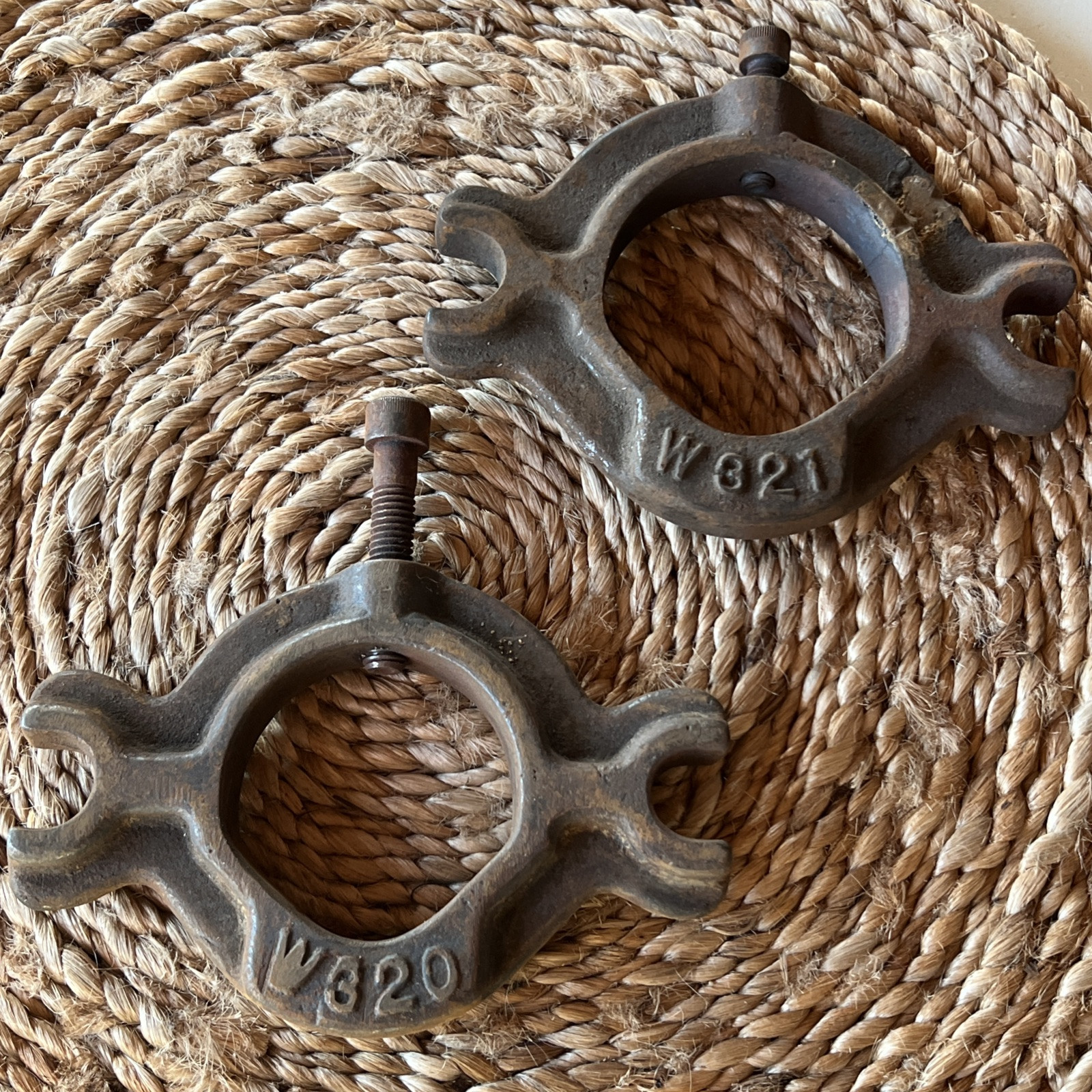 Lot of 2 - Vintage OD Grinding Carriers – Dogs  (3B)