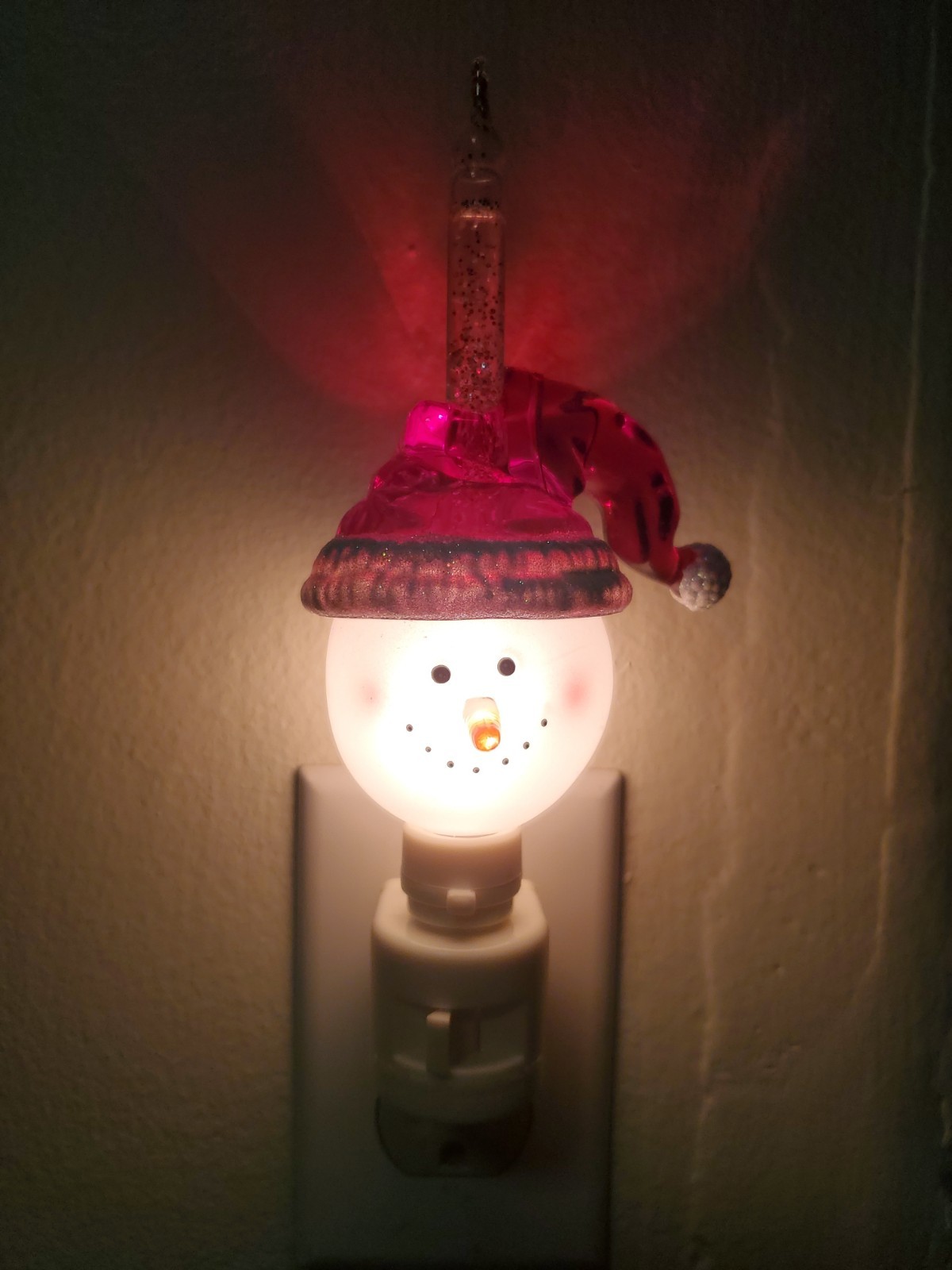 Roman Lights Snowmam Night Light  2003 Roman Inc Tested  W/box Vintage Rare