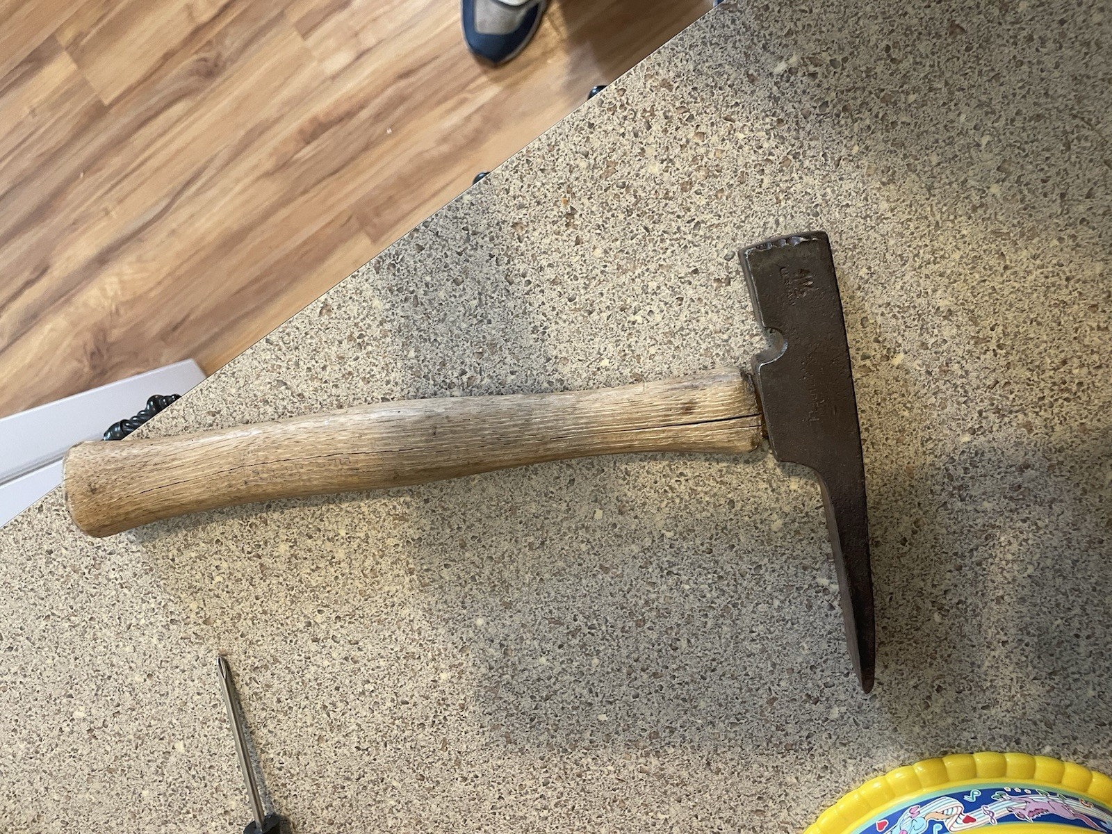Ludell Germany Vintage Masonry Hammer Forged Steel Wood Handle 11 Long 1/2 Inch