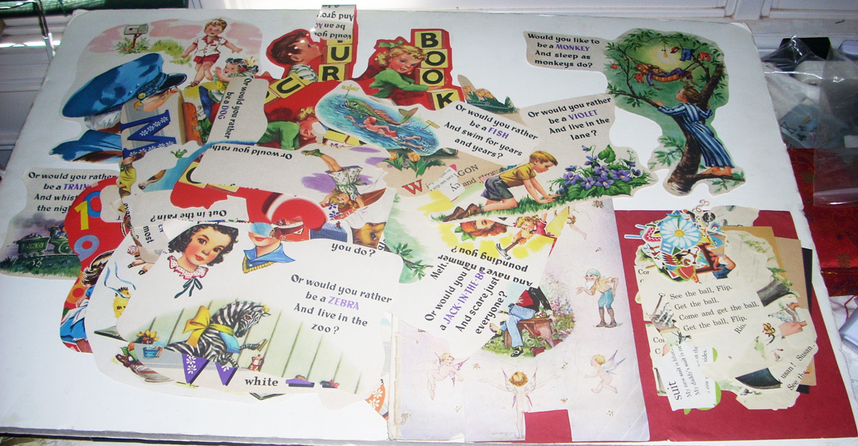 Large Lot of Vintage School Reader Cutouts Dick & Jane Classroom Decor