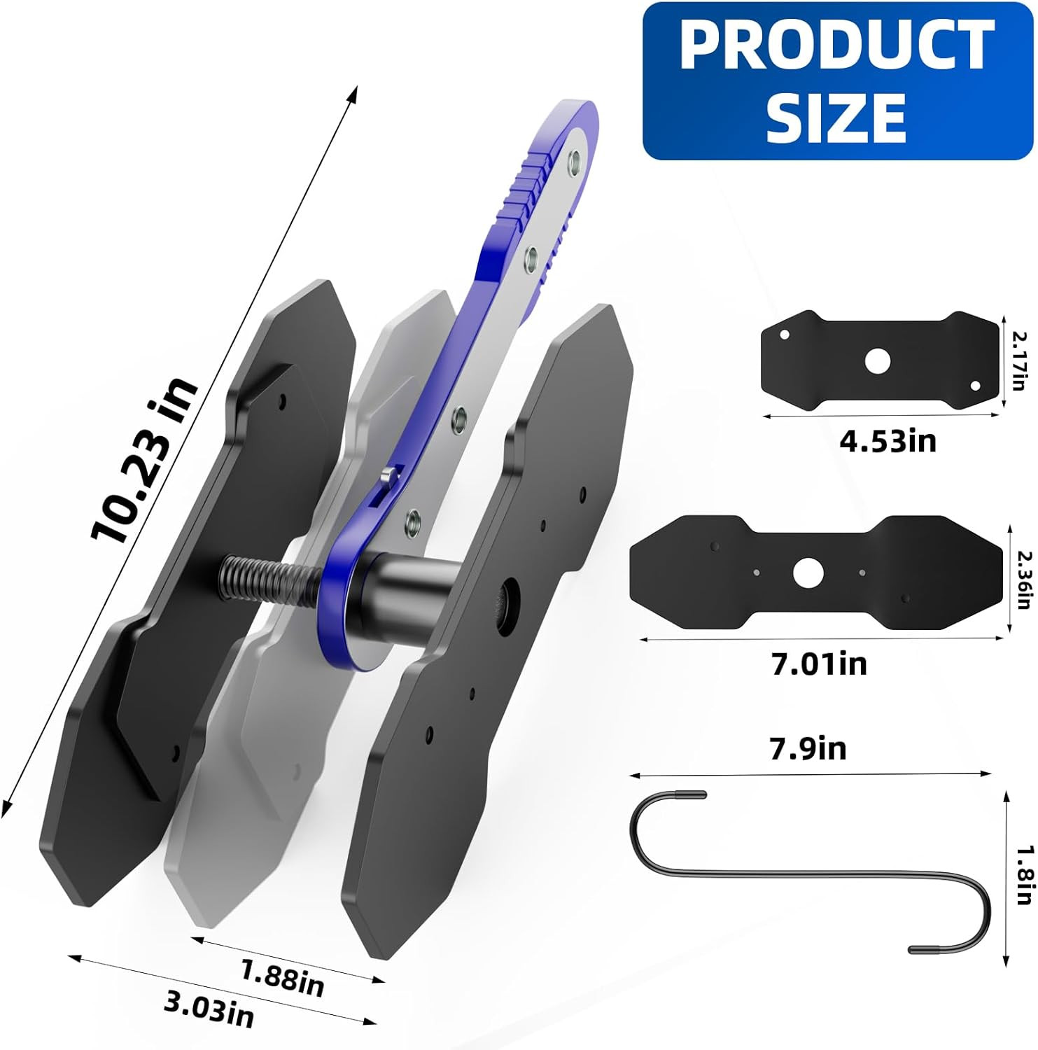 Brake Caliper Compression Tool, Caliper Piston Compressor Tool with Additional 2