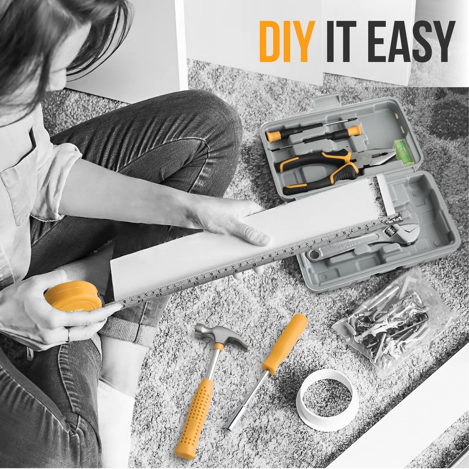 20 Pcs Compact Tool Kit, Mini Toolbox for Home Repairs, DIY, Office Use, Beginne