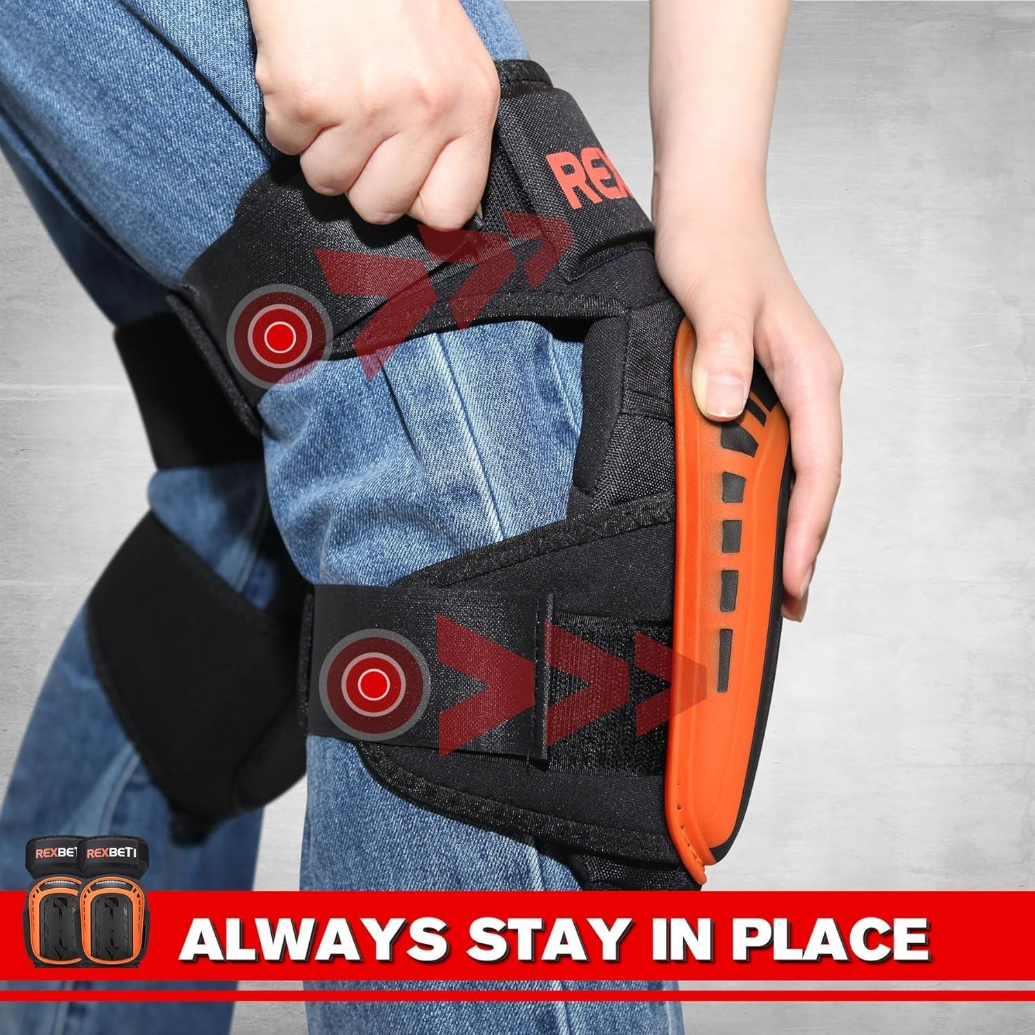 Versatile Orange Knee Pads for Heavy Duty Protection in Construction & Flooring