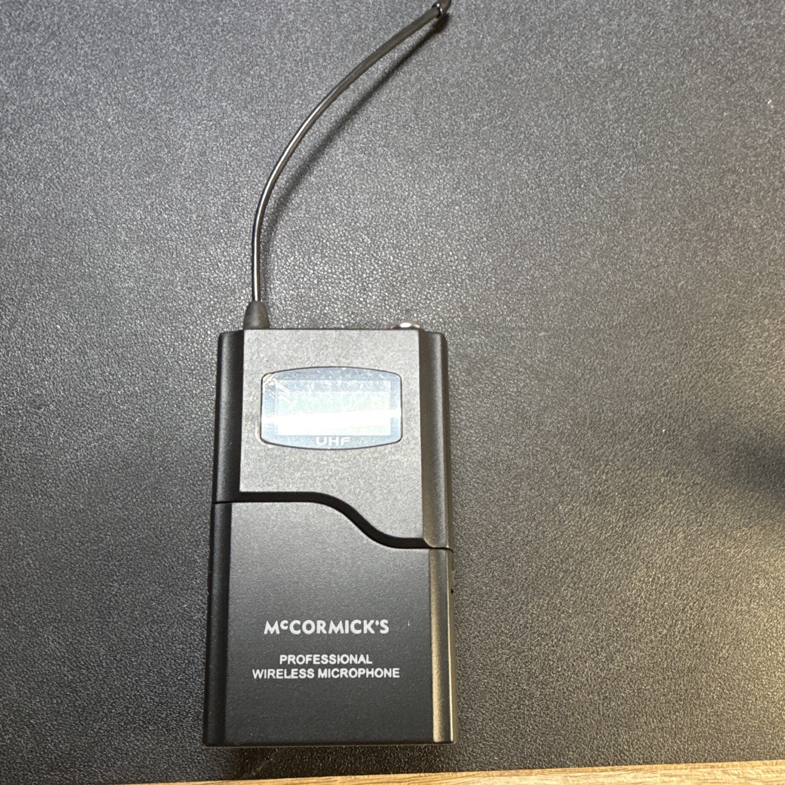 McCormick's Professional UHF Wireless Bodypack Transmitter w/ Belt Clip Black