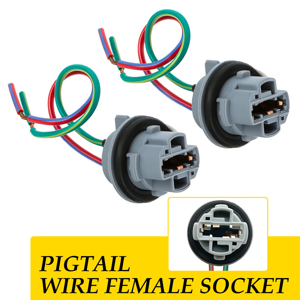 7440 Bulb Pigtail Wire Female Front Socket Turn Signal Light Harness Connector