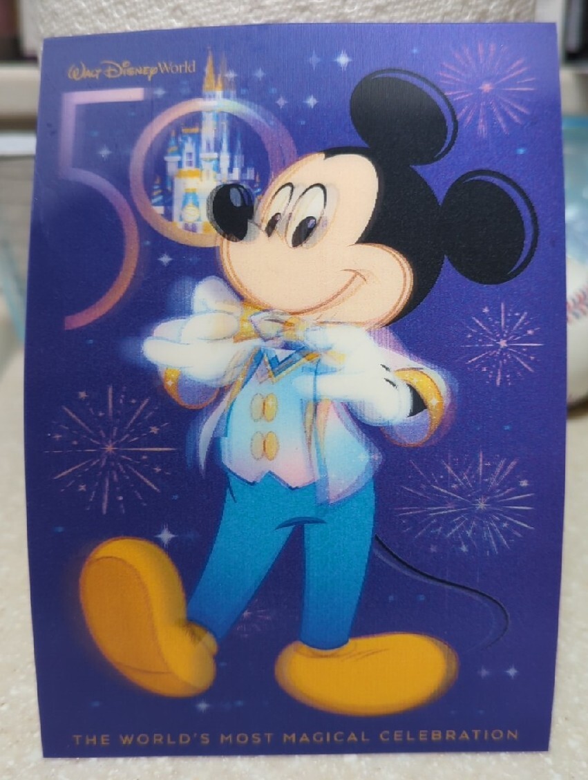 Walt Disney World 50th Anniversary Mickey Mouse 3D Postcard NEW Letter Post Card
