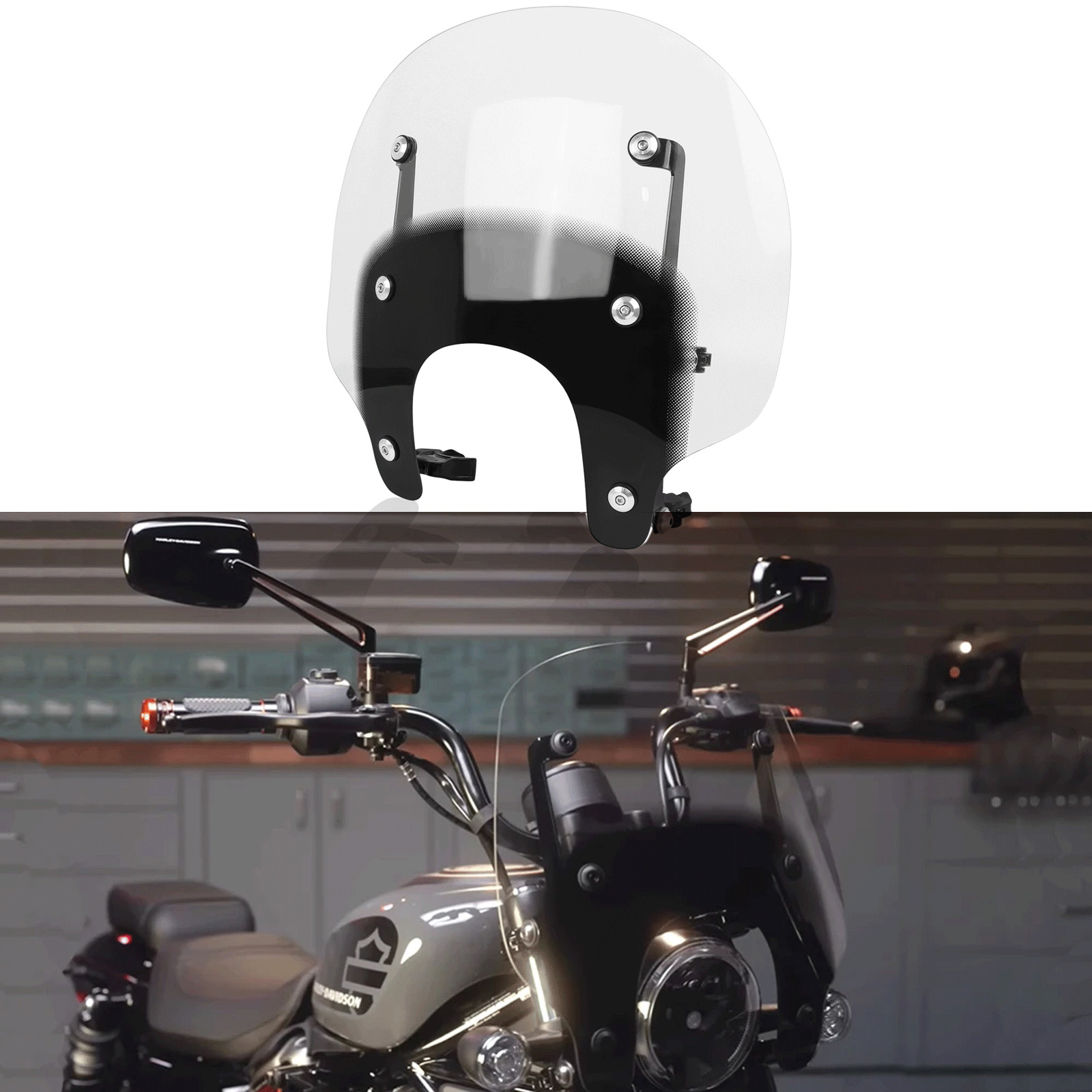 For Harley Nightster Special RH975S 2023-2026 Windshield Wind Deflector Screen