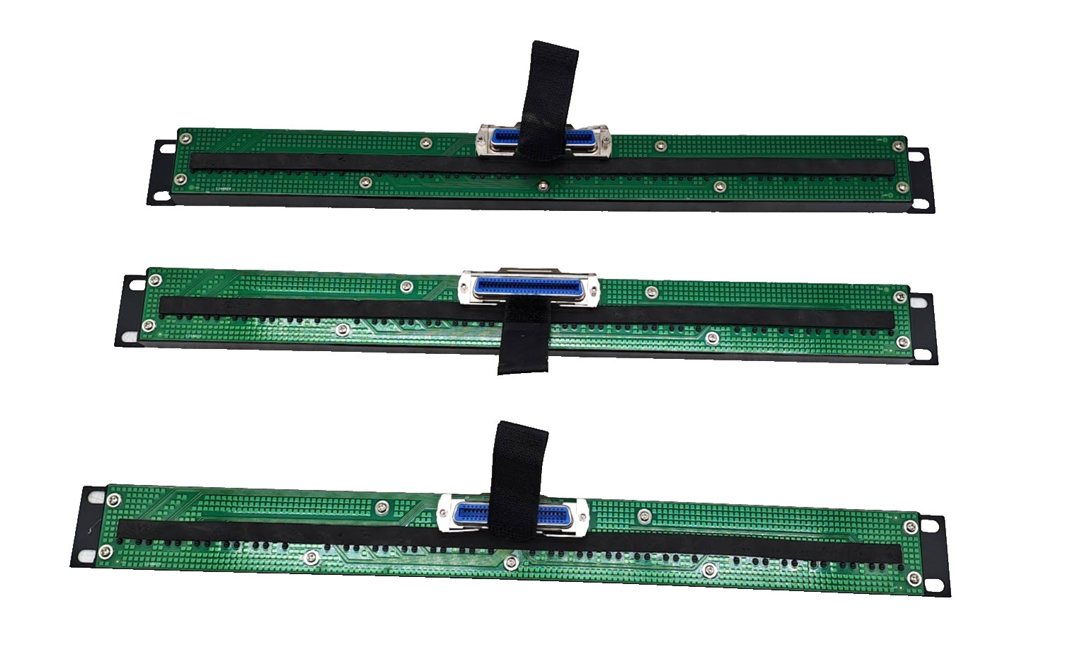 Lot of 3 22-Port Ethernet Patch Panel (E340029) - Black