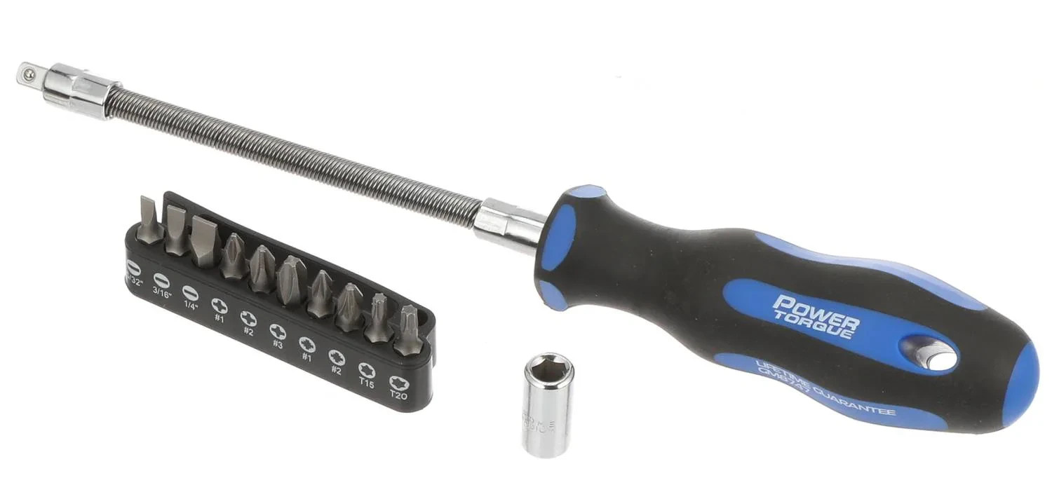 Power Torque 12 Piece Flexible Driver Set GM8747 - New Sealed