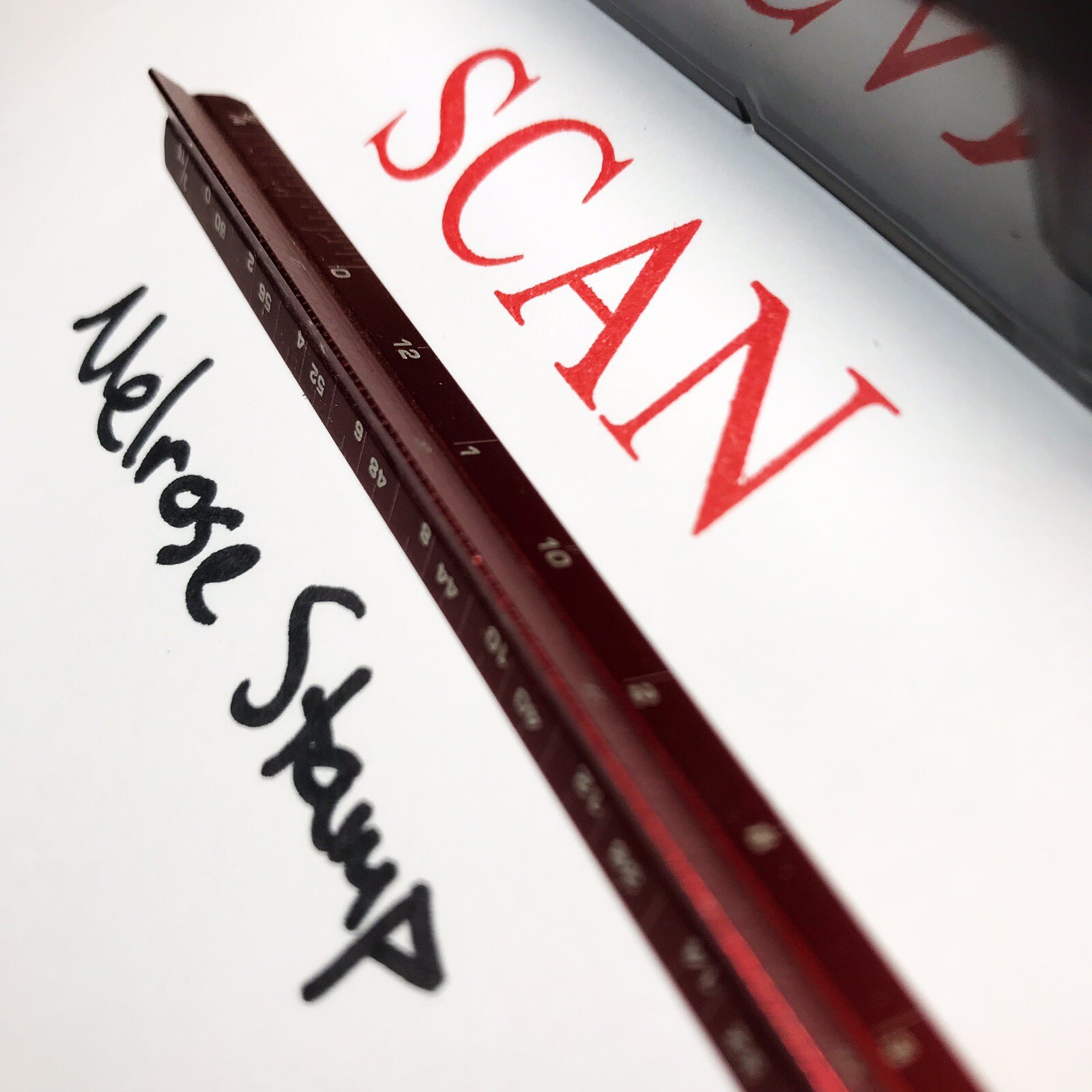 Scan Rubber Stamp Red Ink Self Inking Ideal 4913