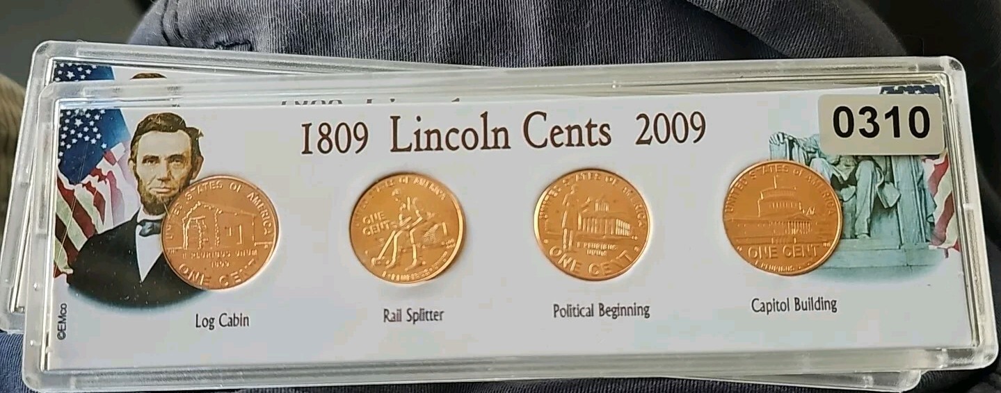 2009 D Lincoln Cents Set Uncirculated In Whitman Full Color Case 4 Coin Set