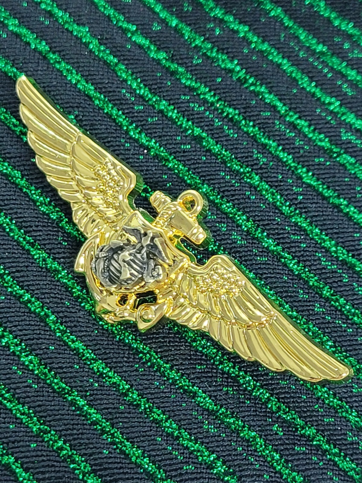 US Marine Corp Pilot Aviation Wing Badge Insignia Pin USMC Aviator EGA Military