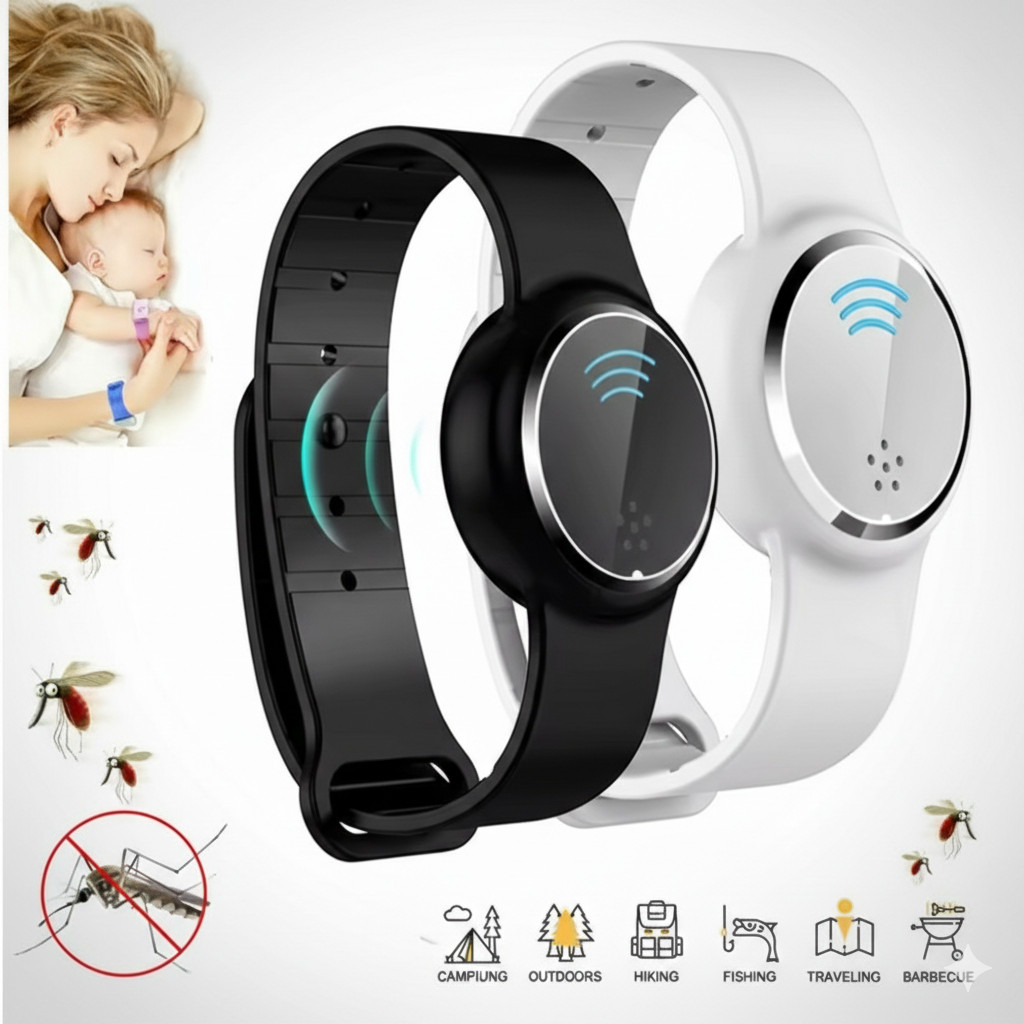 Ultrasonic Anti Mosquito Insect Pest Bugs Repellent Repeller Wrist Bracelet Band