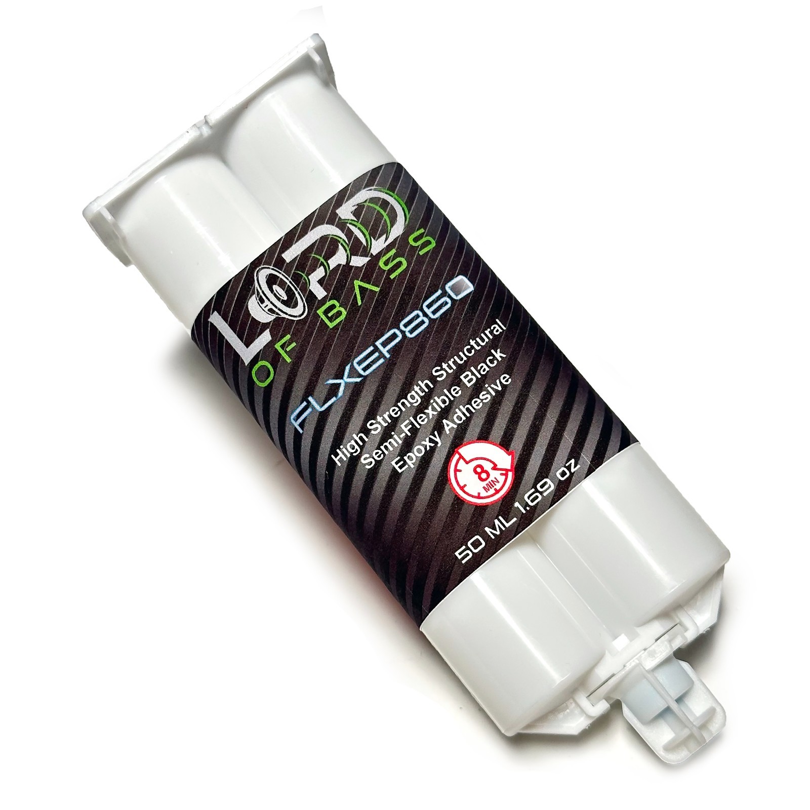 FLXEP860 Black 2-Part Semi-Flexible Epoxy Adhesive Glue 50ml High Strength 1:1