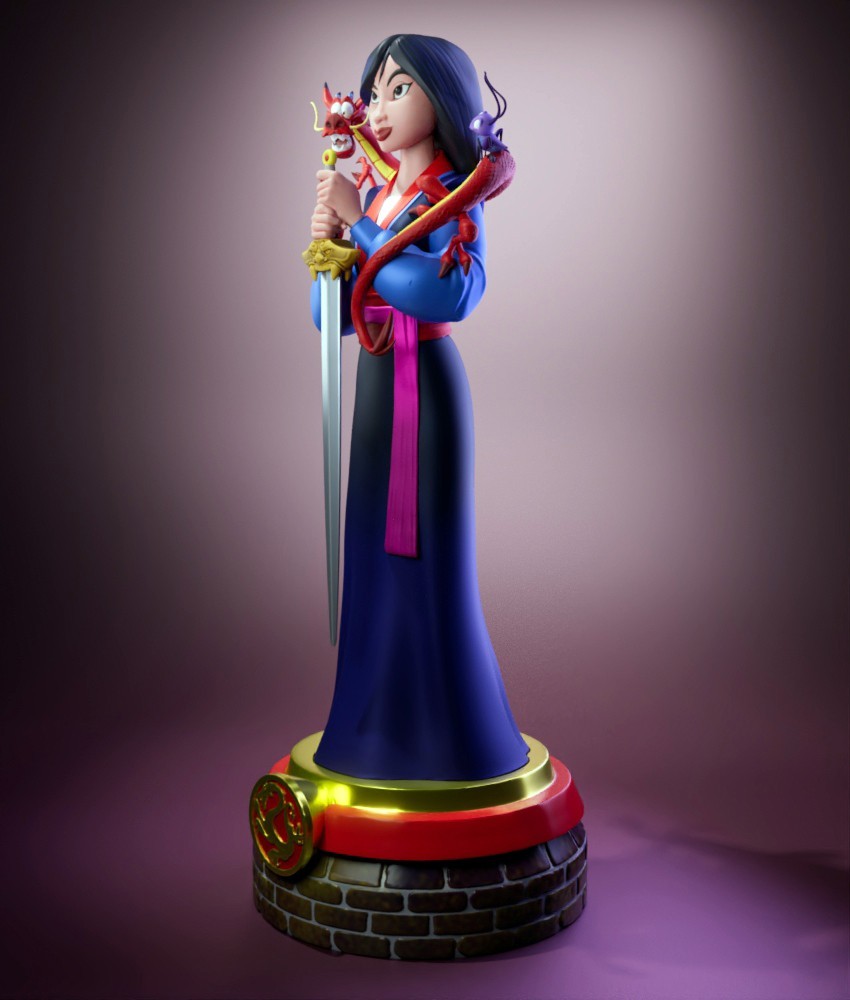 UNPAINTED Mulan Mushu 3D Printed Model Kit UW
