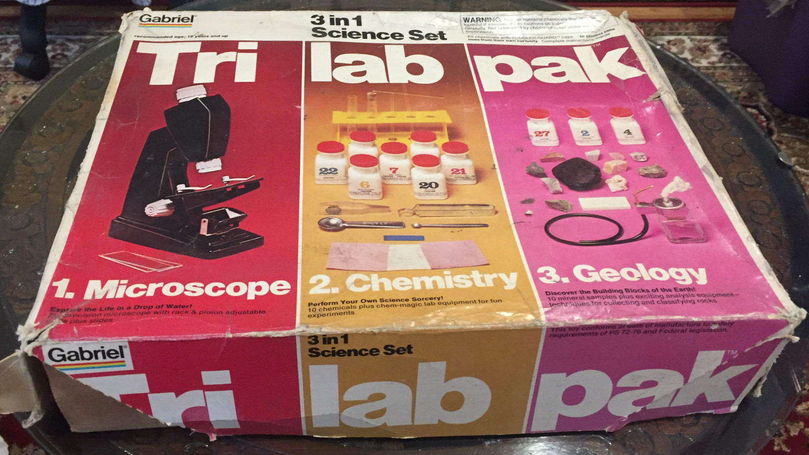 Tri Lab Pak microscope chemistry geology 3 in 1 1977 read