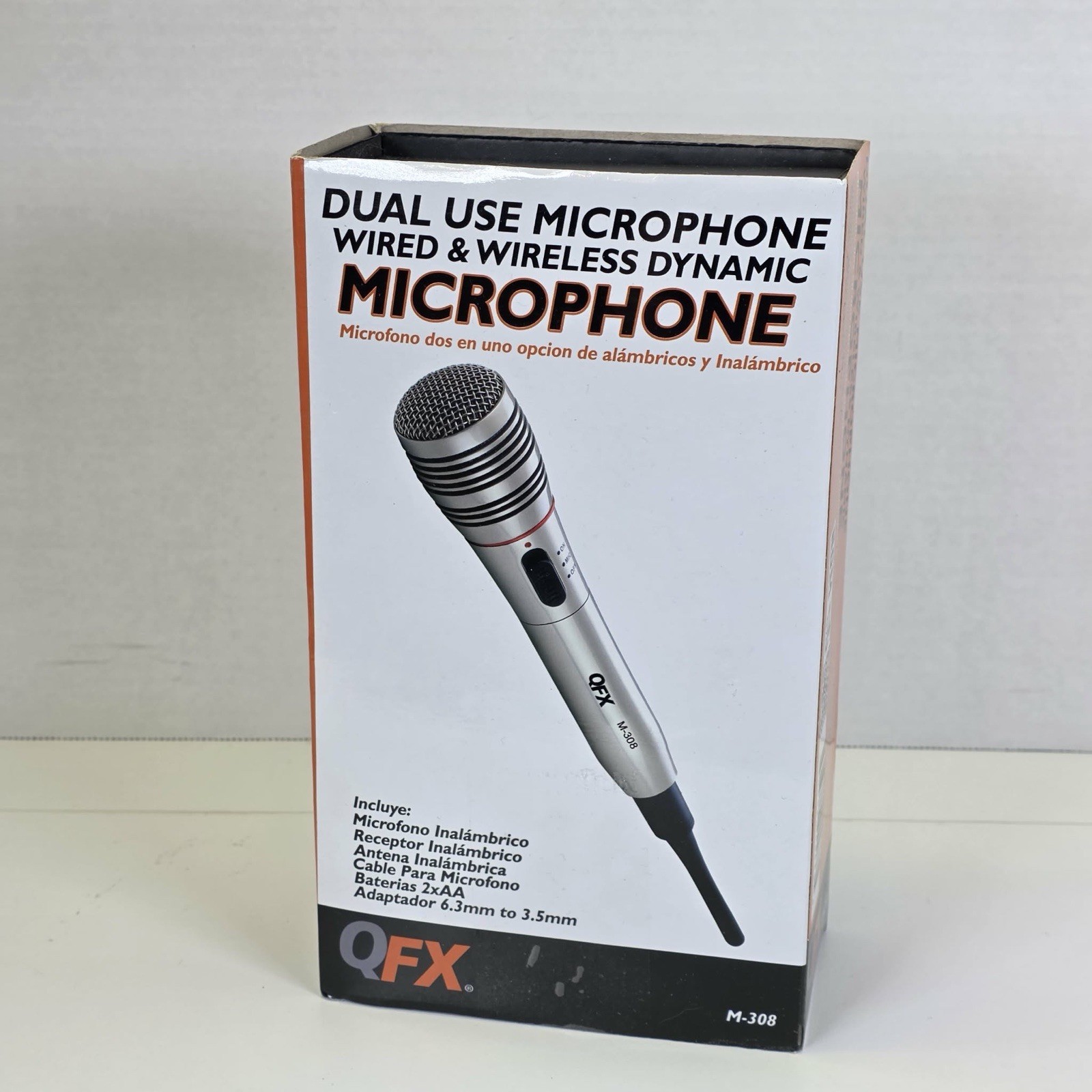 QFX Super Professional Microphone Model M-308 In Case With Cable