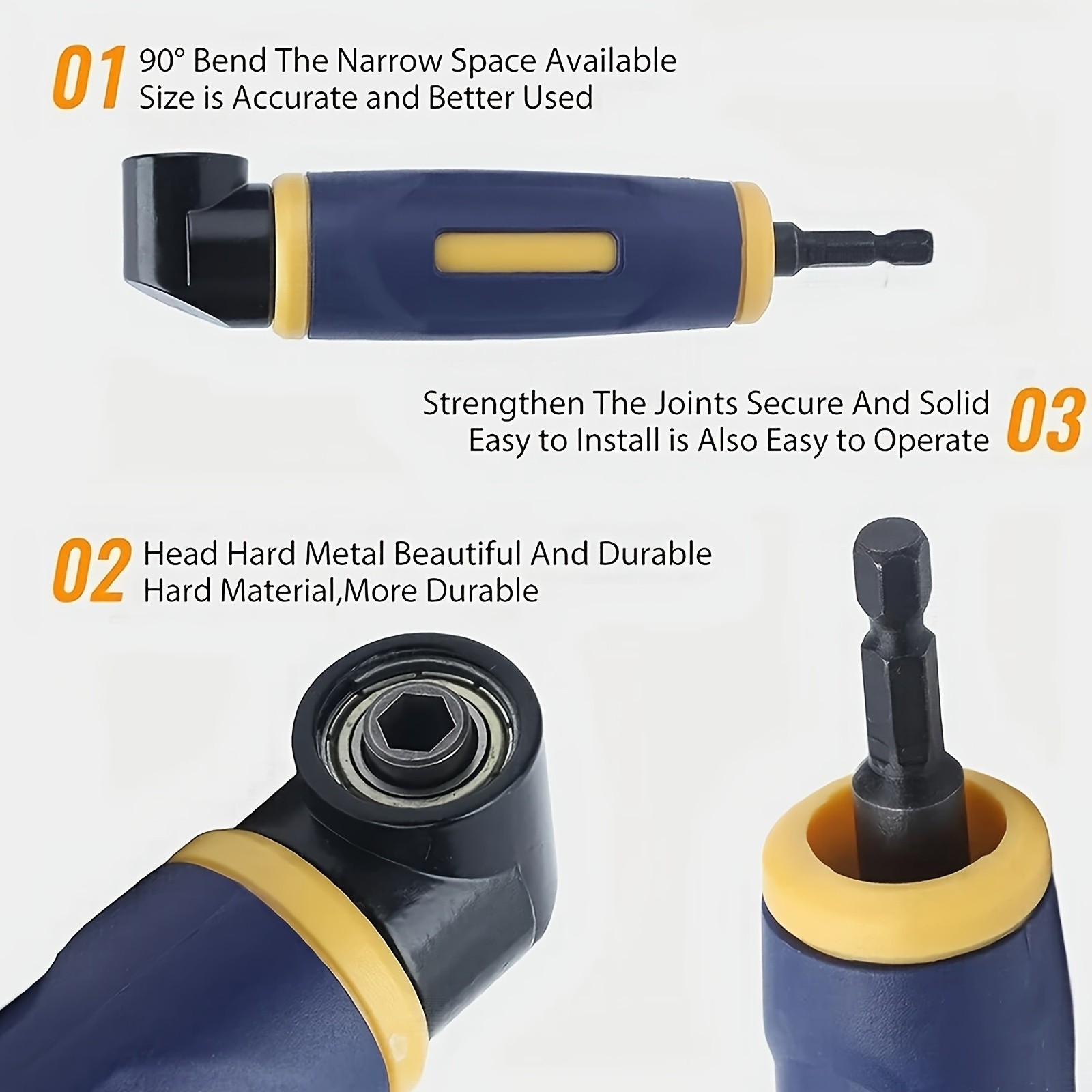 90° Angle Drill Adapter - Tight Space Solution for Screwdriving & DIY Repairs