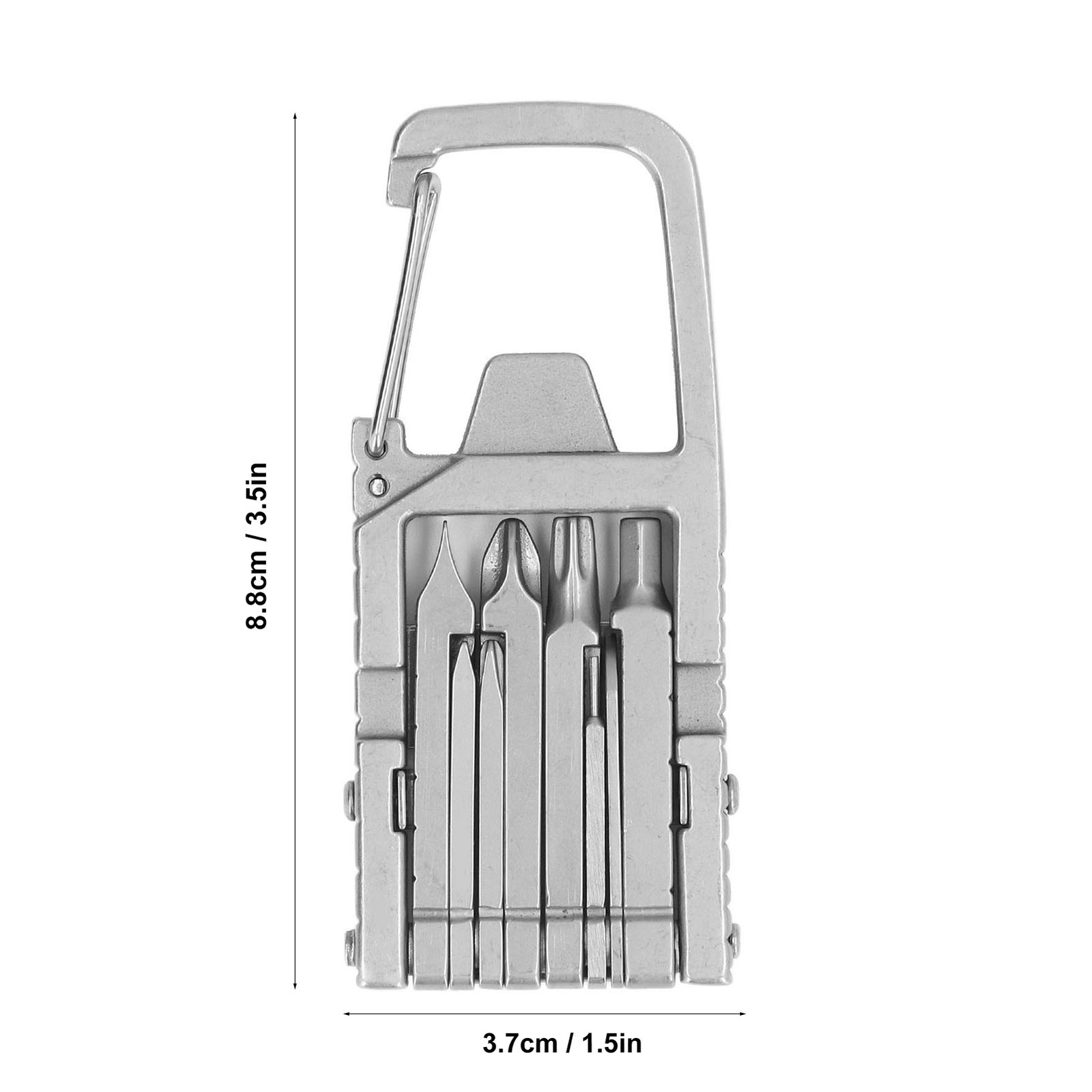 Keychain Multitool 12 In 1 Folding MultiTool Stainless Steel Outdoor Screwdriver