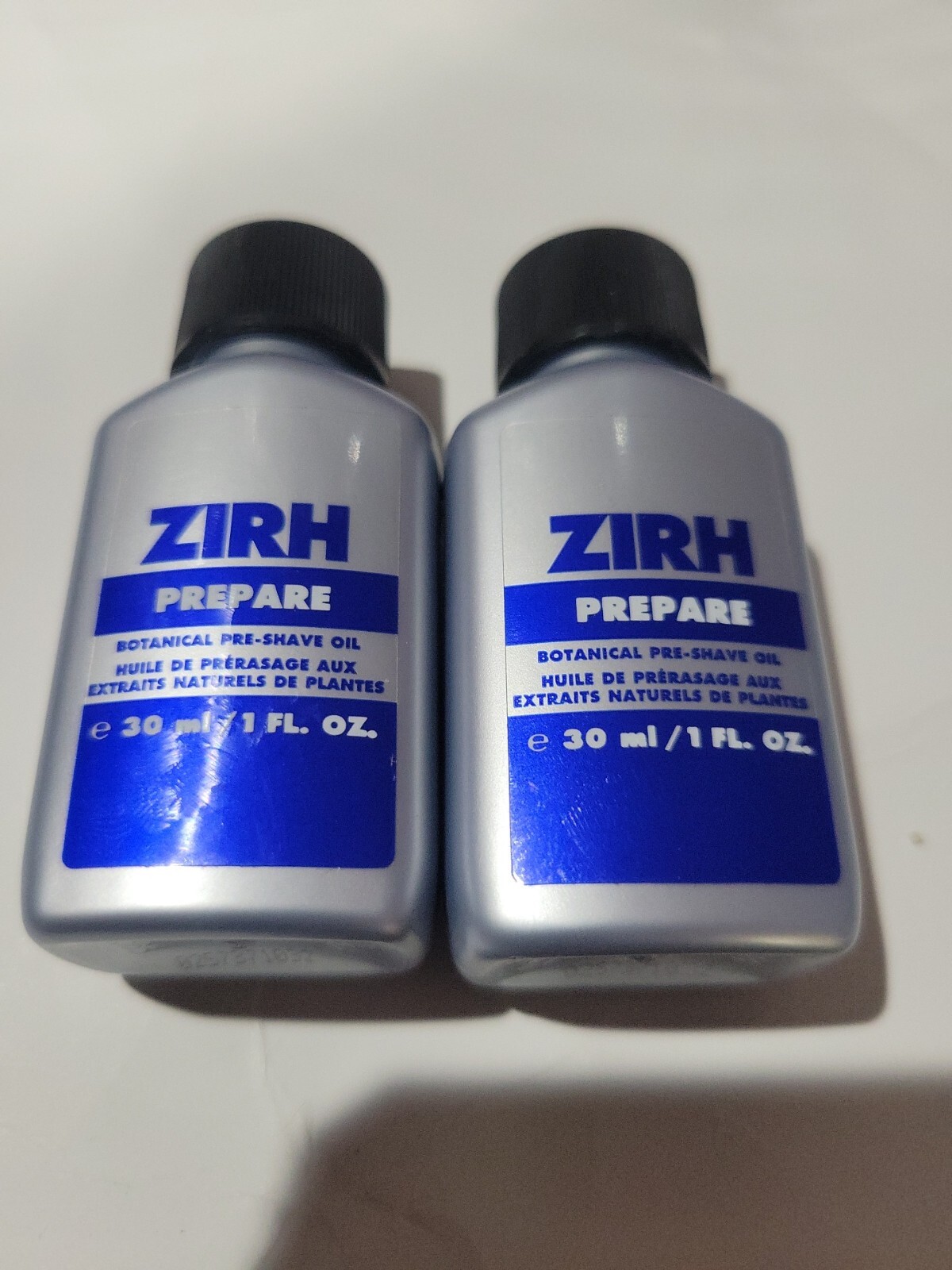 2-PACK ZIRH Prepare Pre-Shave Oil with Botanicals, 1 FL OZ NWOB