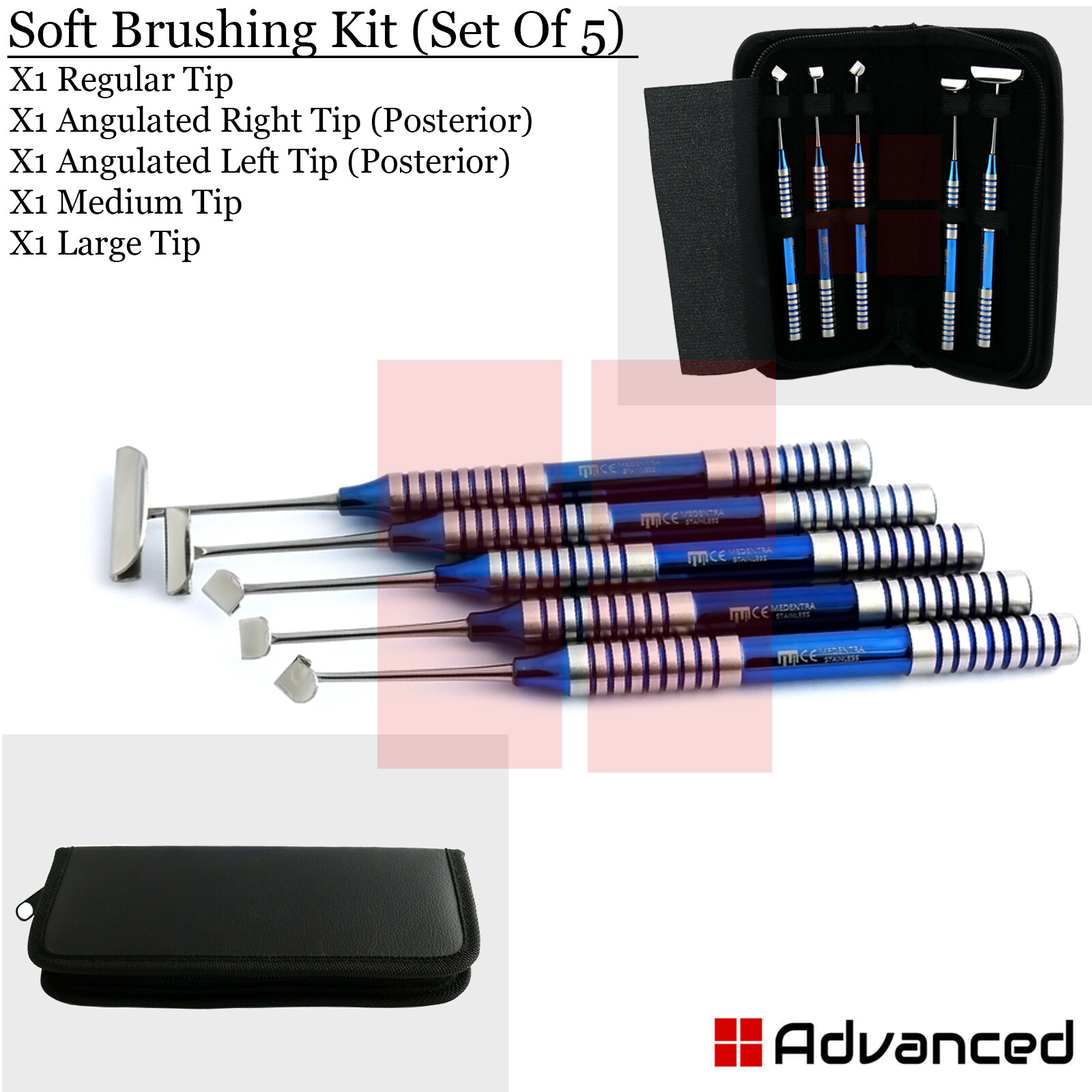 Implant Soft Tissue Brushing Kit Choukroun PRF Papila Dental Surgical Instrument