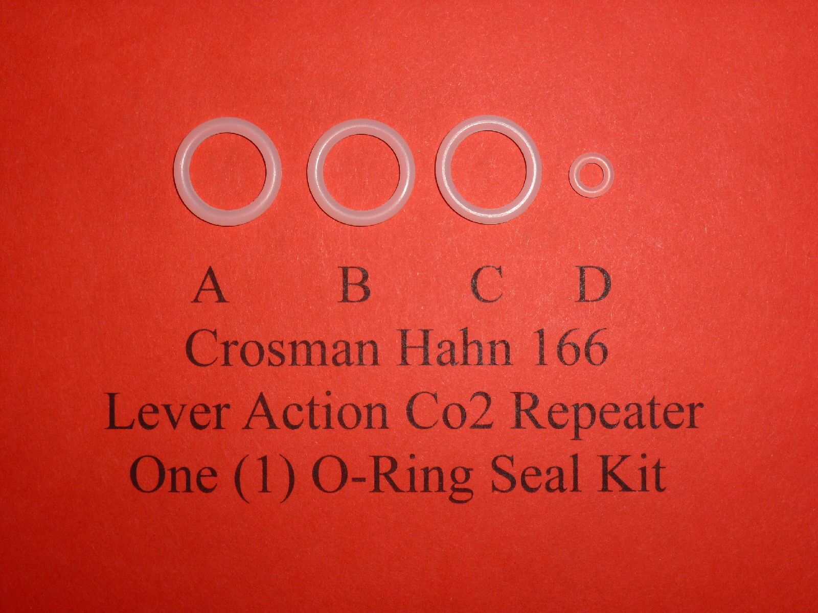 Crosman Hahn 166 Co2 One (1) URETHANE O-Ring Seal Kit + Exploded View & Guide