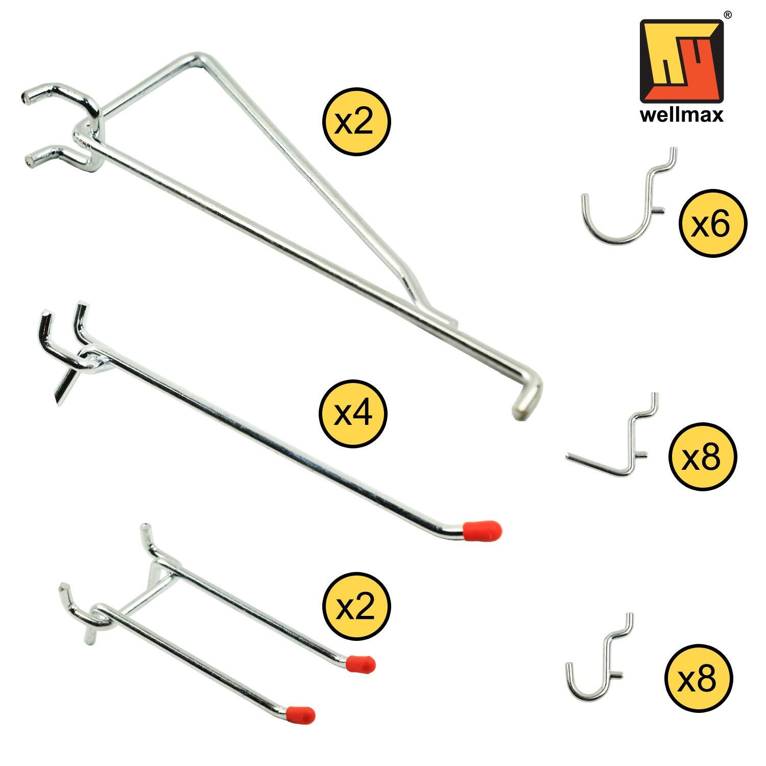 30pc Heavy Duty Pegboard Hooks Set Peg Board Hook Assortment And Accessories For