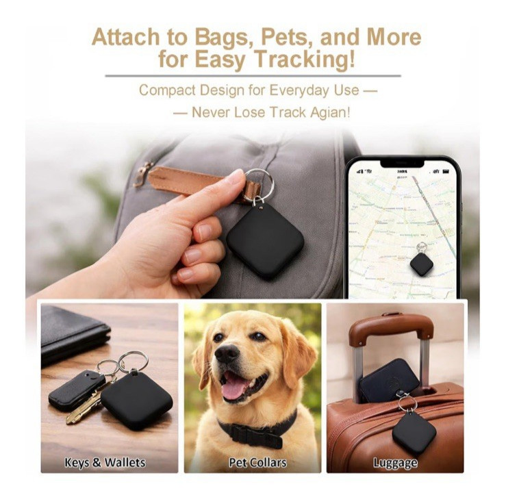 iTagPro Smart Air Tag for Android & Apple GPS Tracker Black New