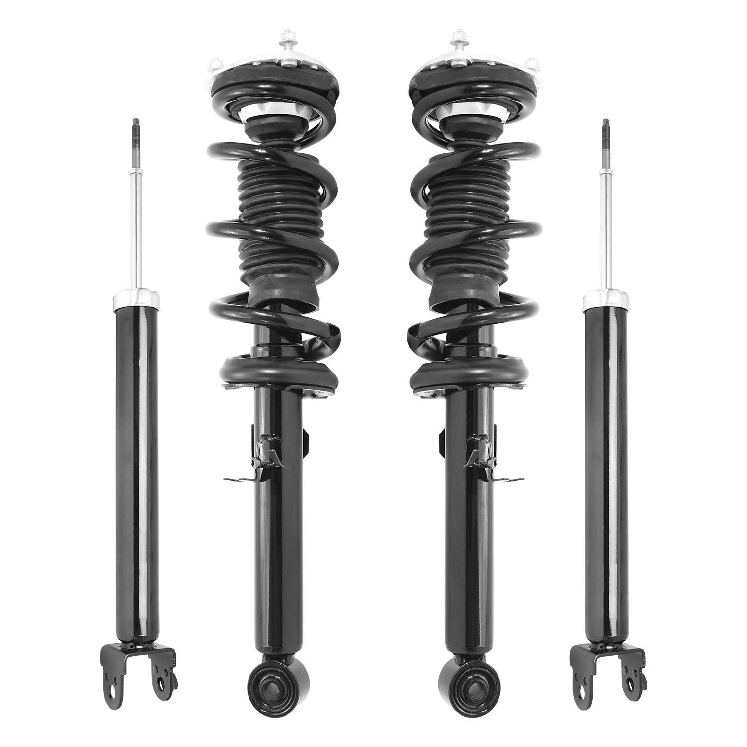 Front Complete Strut Assemblies & Rear Shocks for 2009-2013 Infiniti G37 RWD