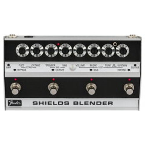 Fender Shields Blender Fuzz Brushed Aluminum Guitar Effects Pedal 9V