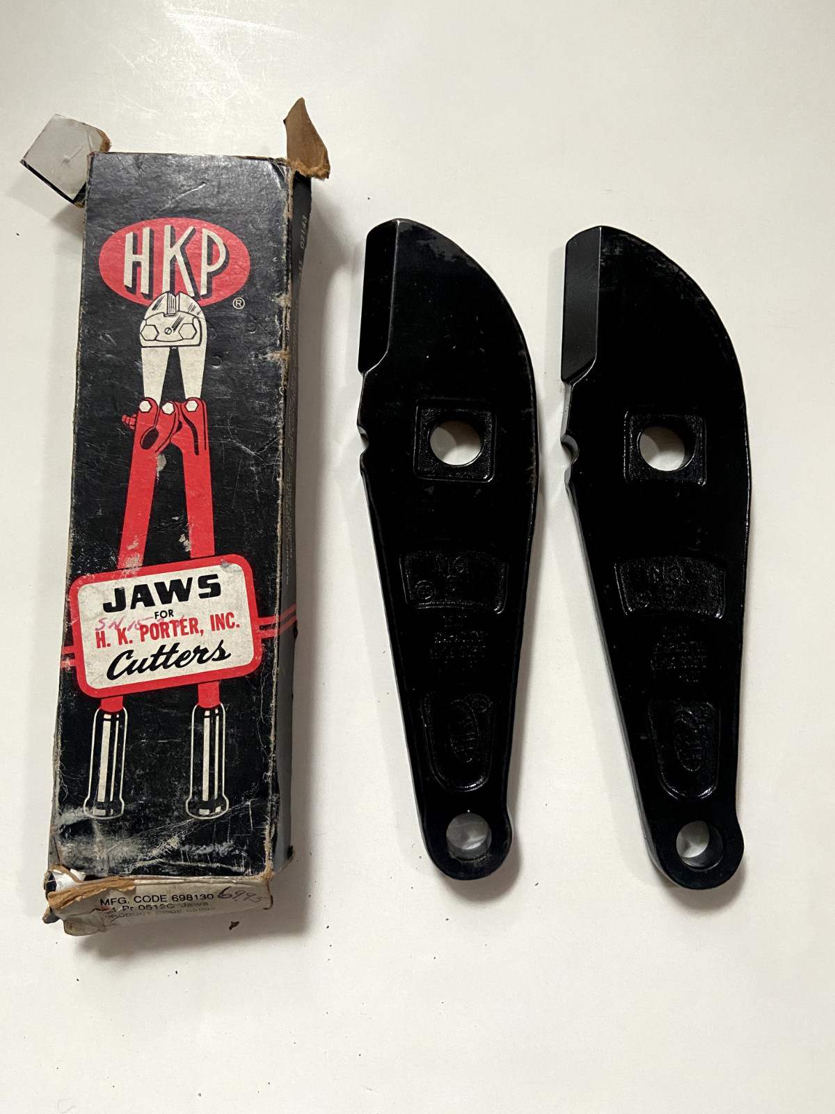 Vintage HK Porter No.5 Replacement Bolt Cutter Jaw Set 0510C
