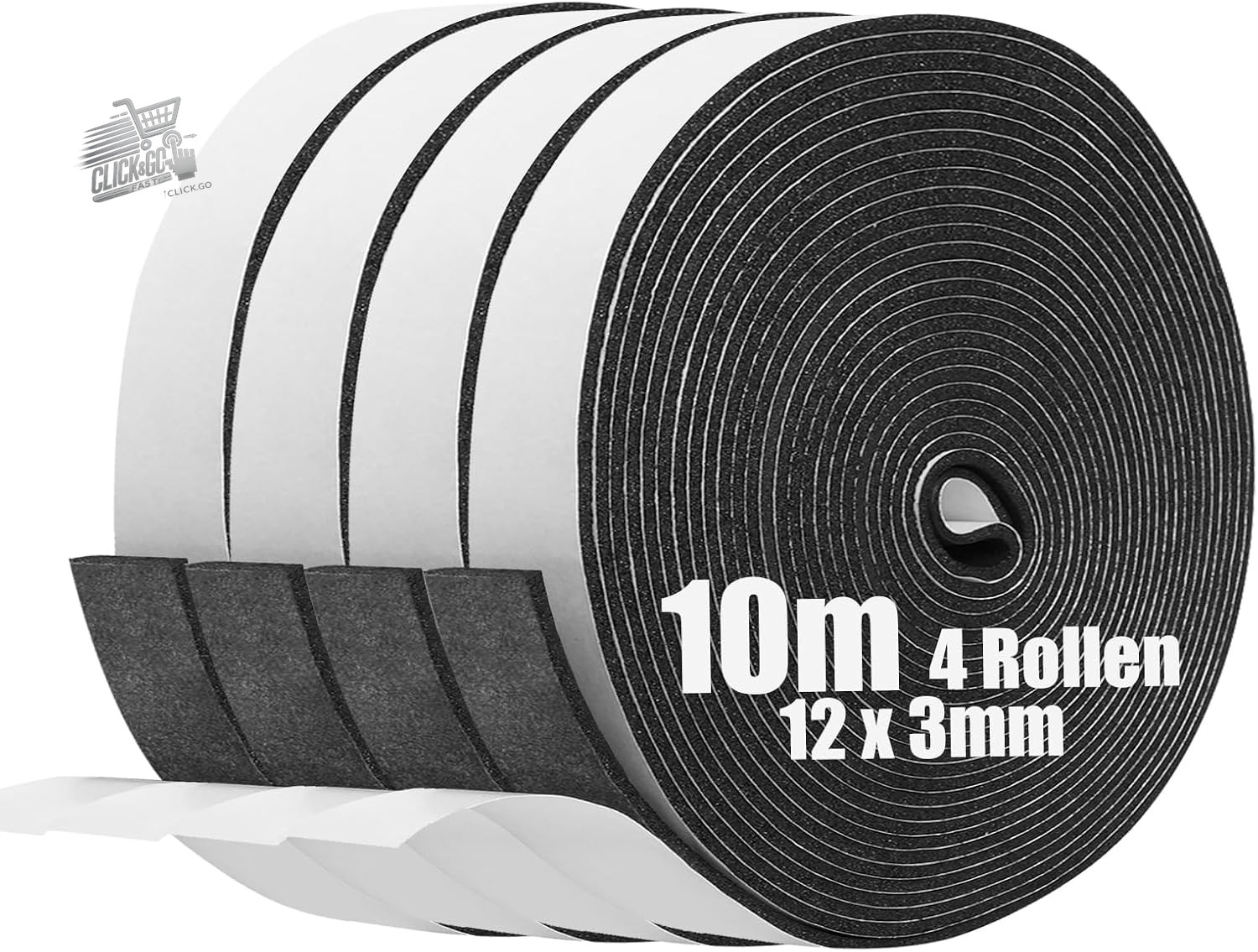 Adhesive foam tape 50x10mm 2m gasket blowers doors windows seal