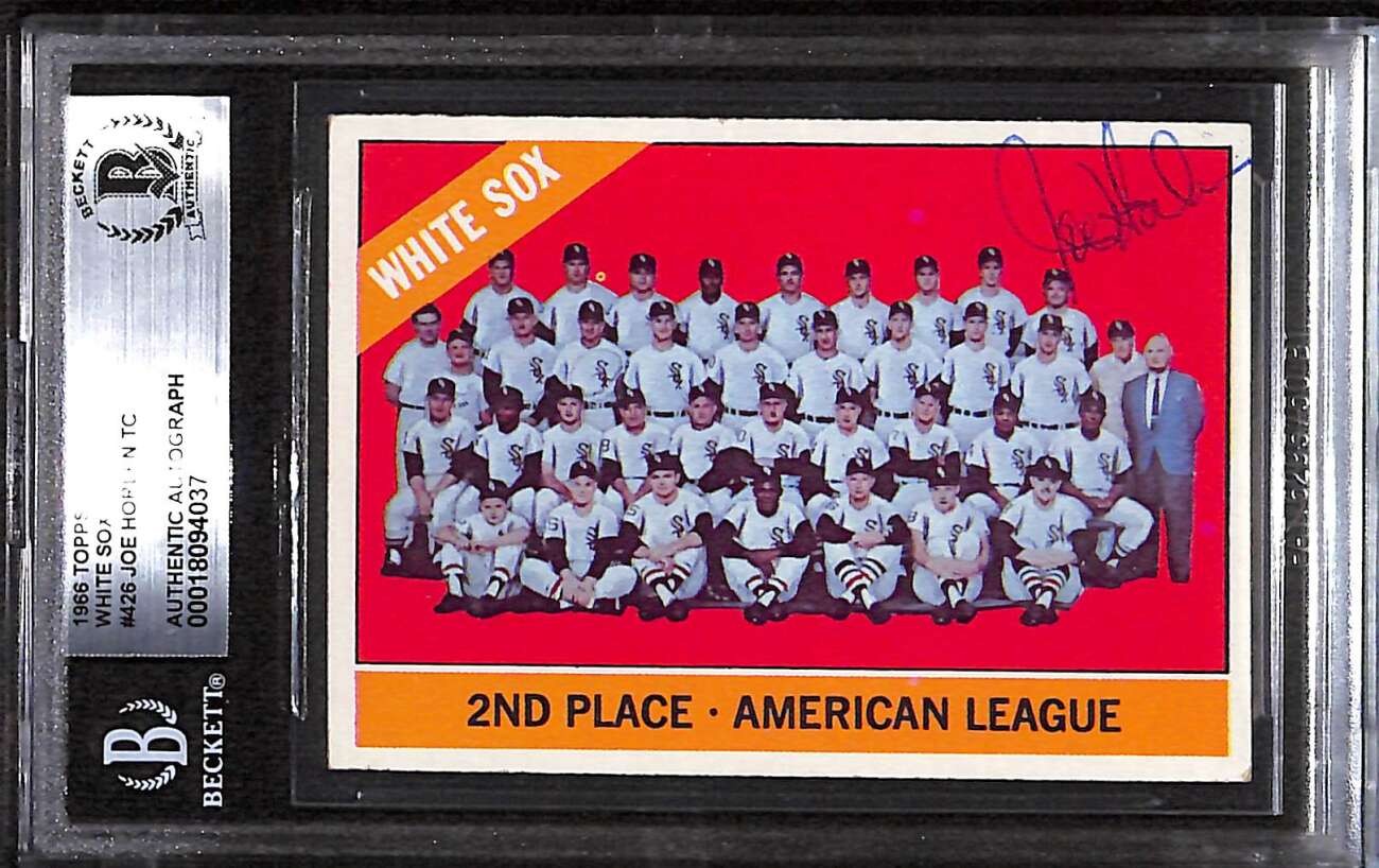 1966 Topps 426 Chicago White Sox  BGS Auto Autograph Joel Horlen Sign BAS C99710